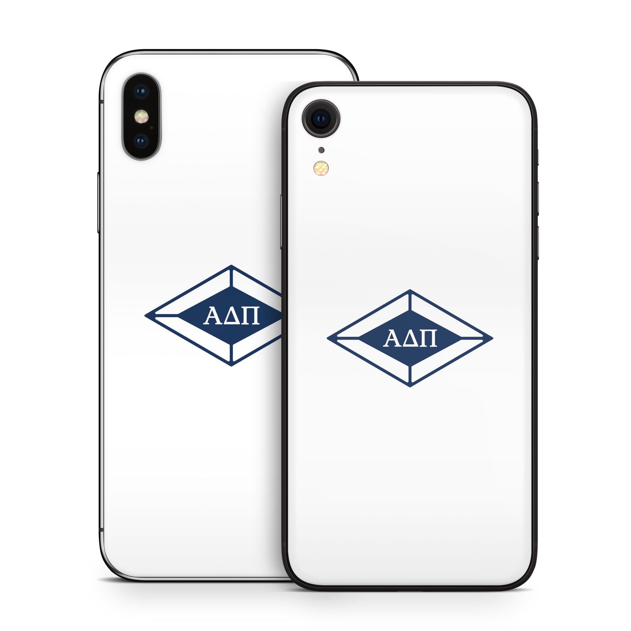 Alpha Delta Pi Diamond Letters White - Apple iPhone X Skin