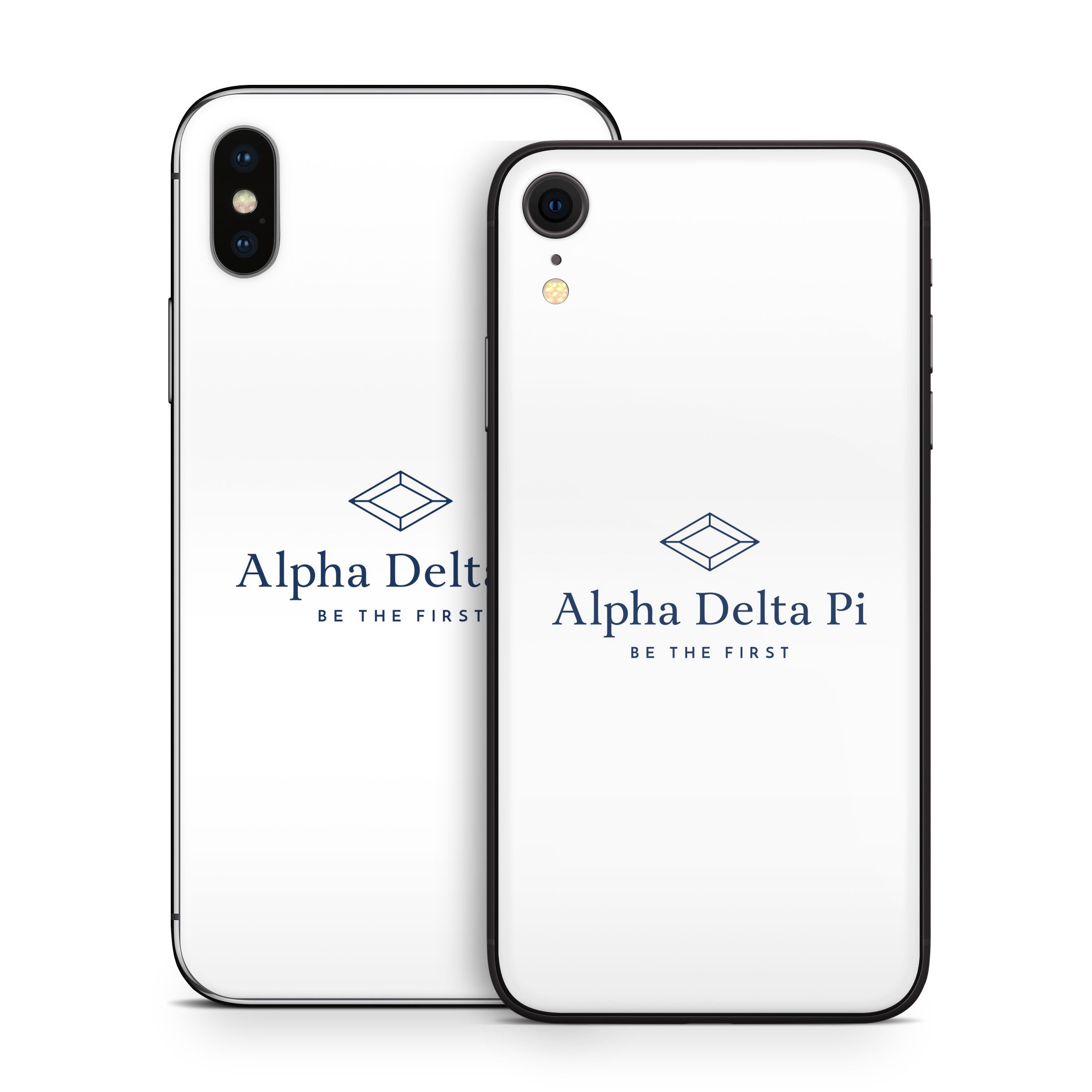 Alpha Delta Pi Primary Logo White - Apple iPhone X Skin