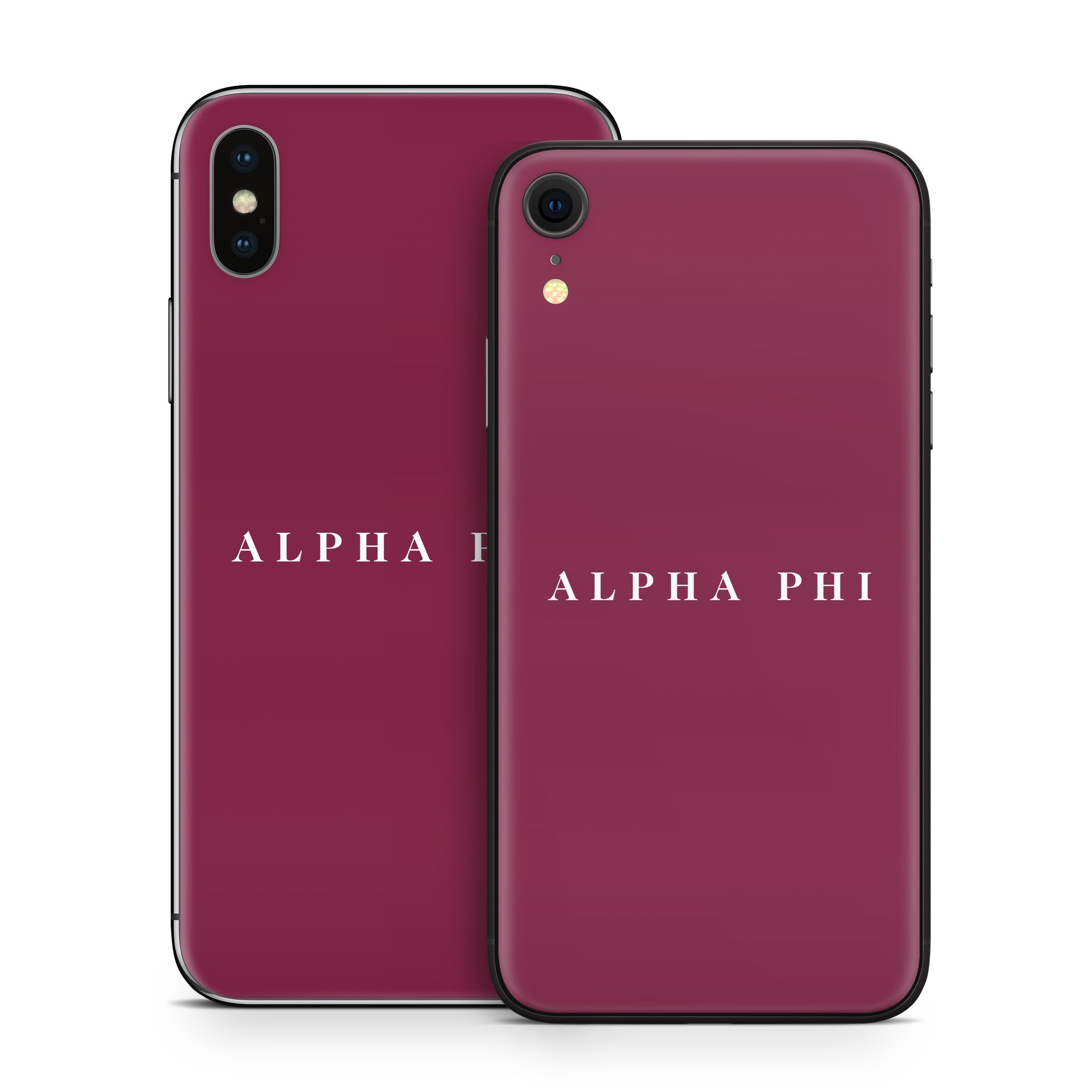 Alpha Phi Wordmark Bordeaux - Apple iPhone X Skin