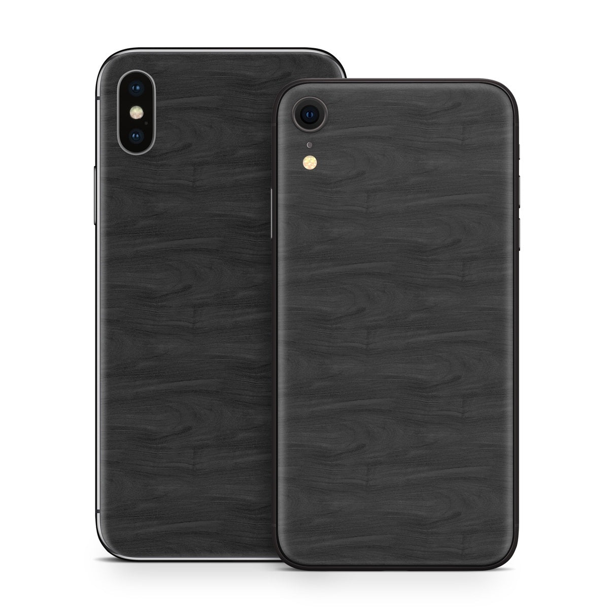 Black Woodgrain - Apple iPhone X Skin