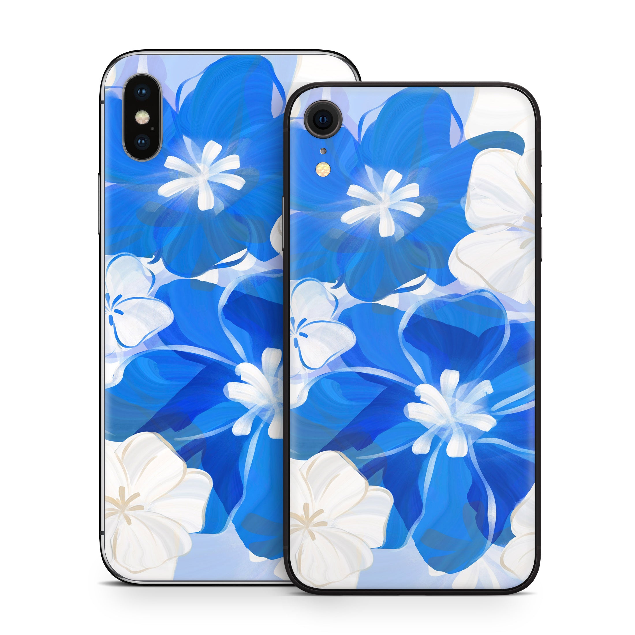 Blue Flowers - Apple iPhone X Skin