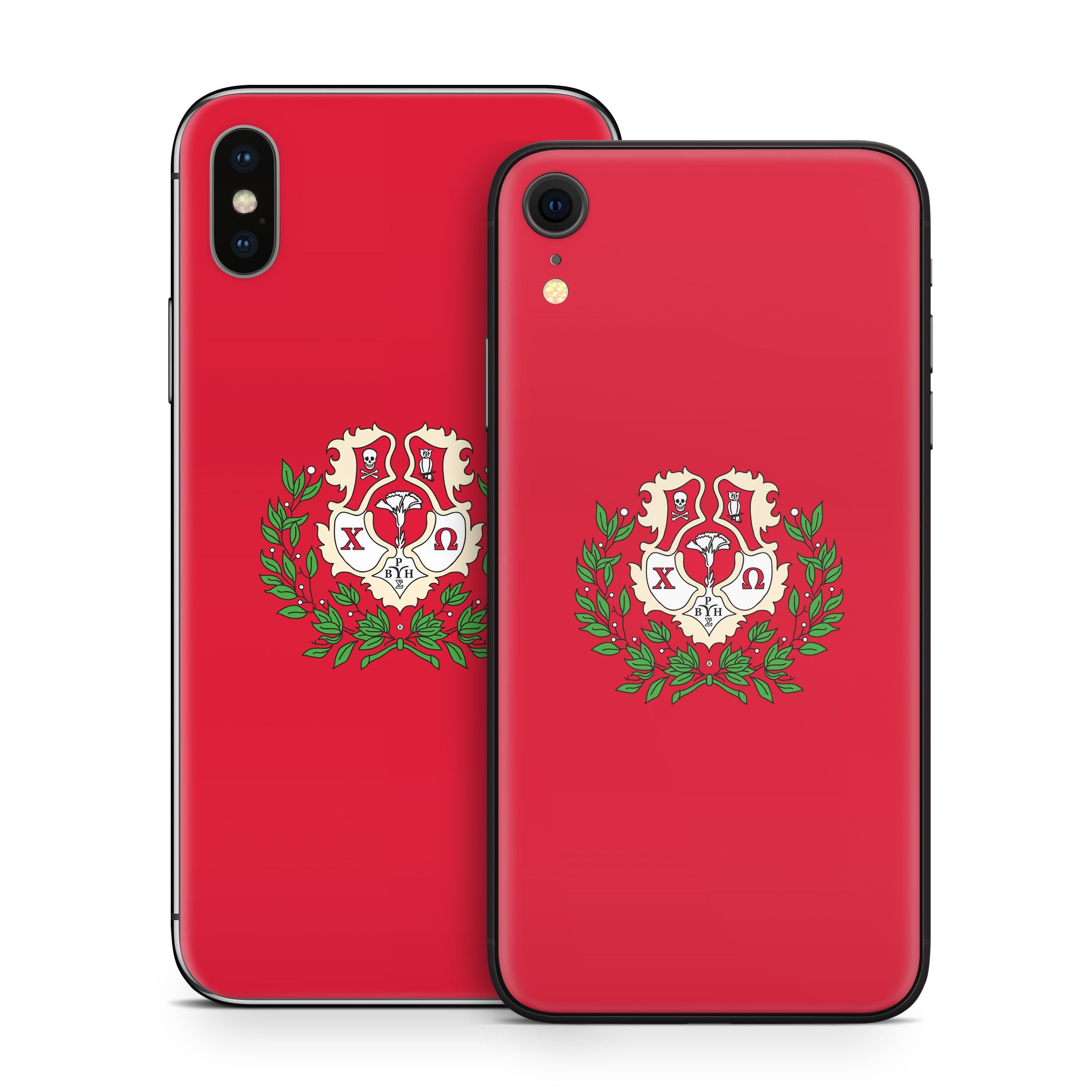 Chi Omega Crest Cardinal - Apple iPhone X Skin
