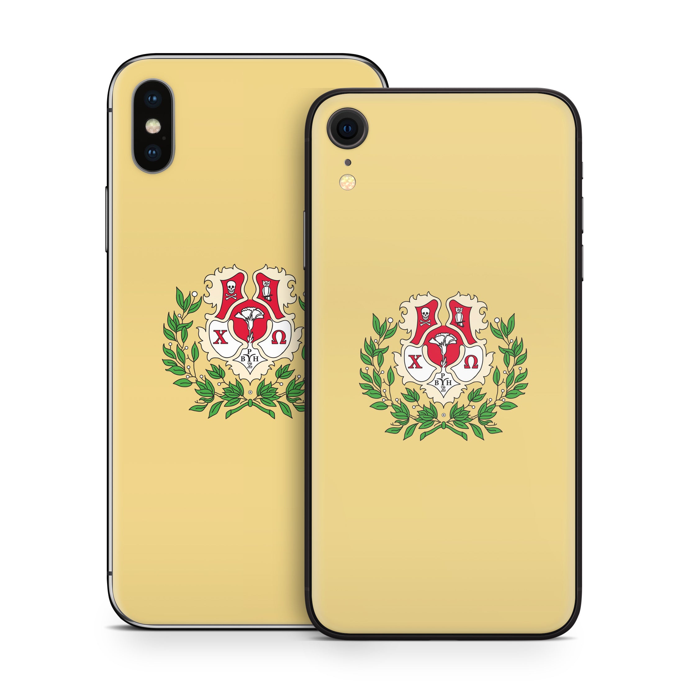 Chi Omega Crest Straw - Apple iPhone X Skin
