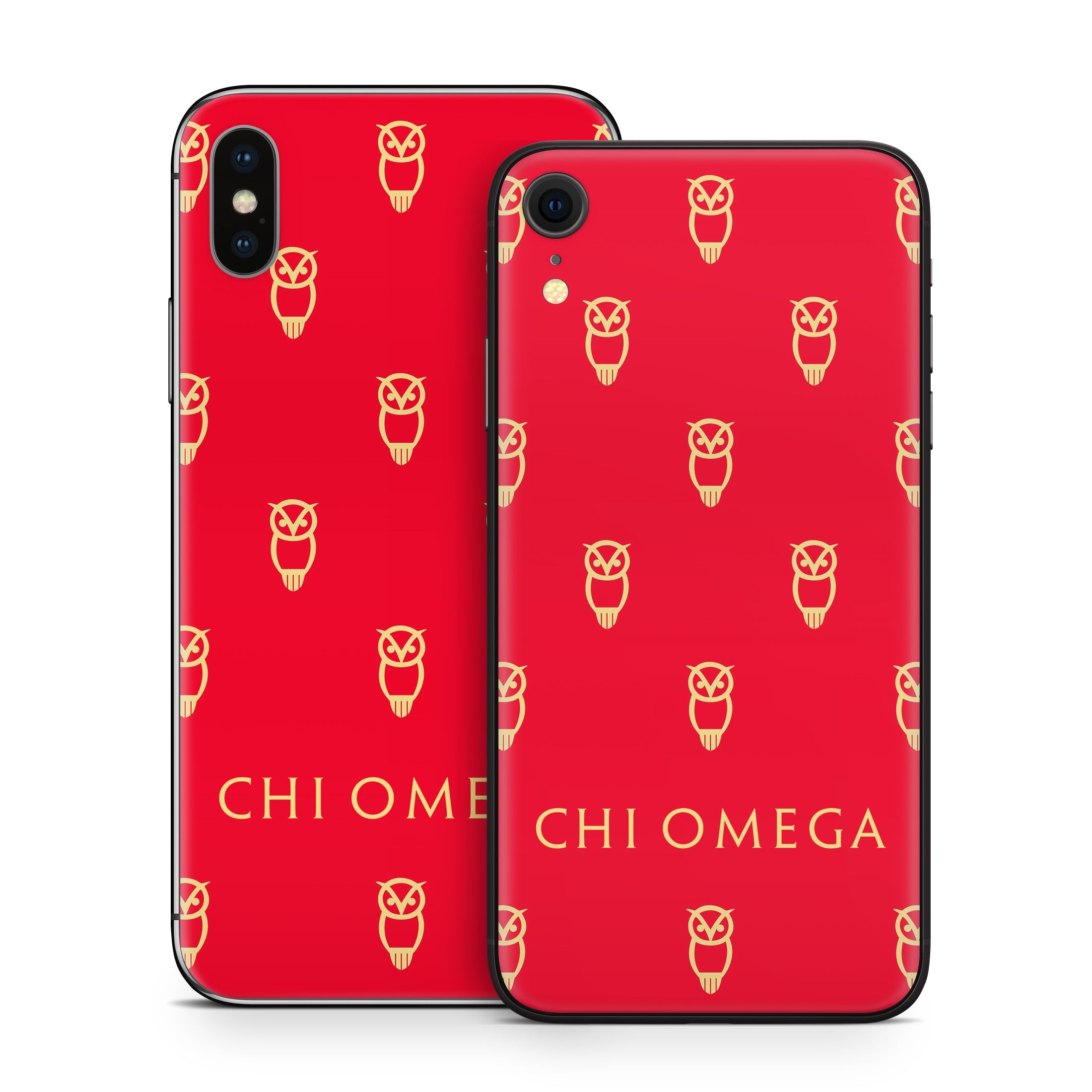 Chi Omega Owl Pattern - Apple iPhone X Skin