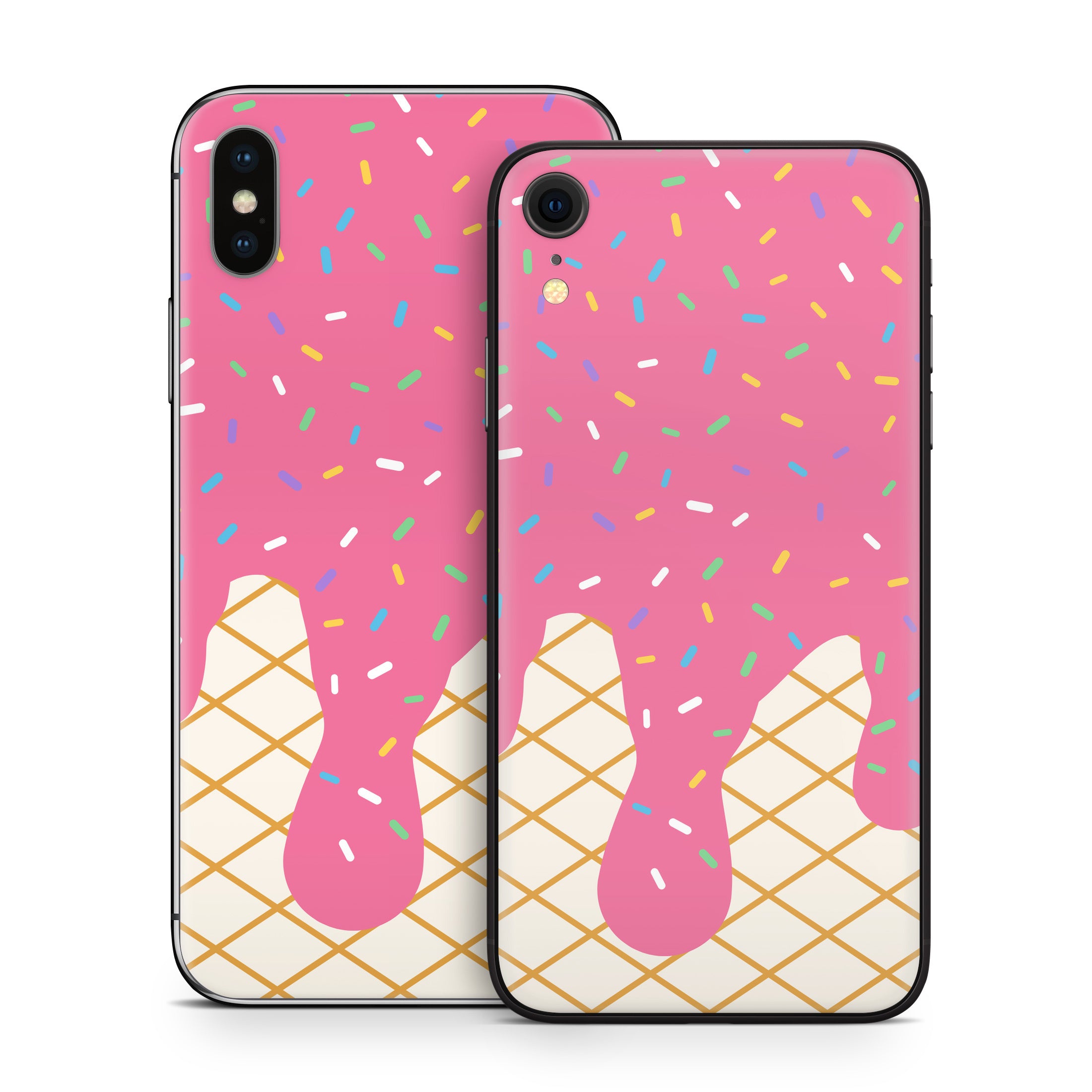 Strawberry Ice Cream Drip - Apple iPhone X Skin