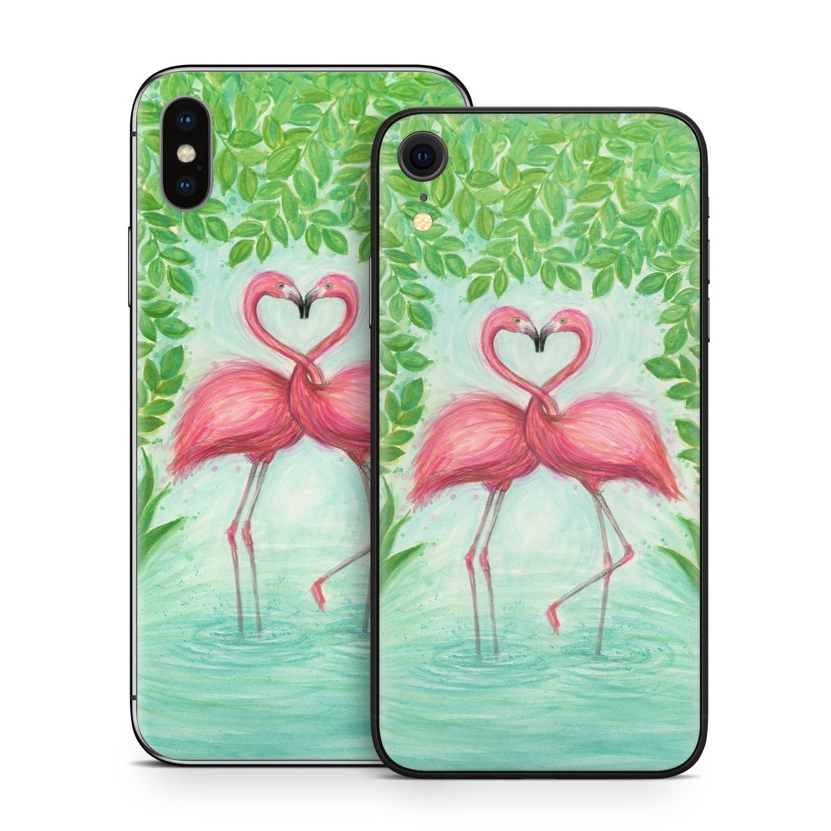 Flamingo Love - Apple iPhone X Skin