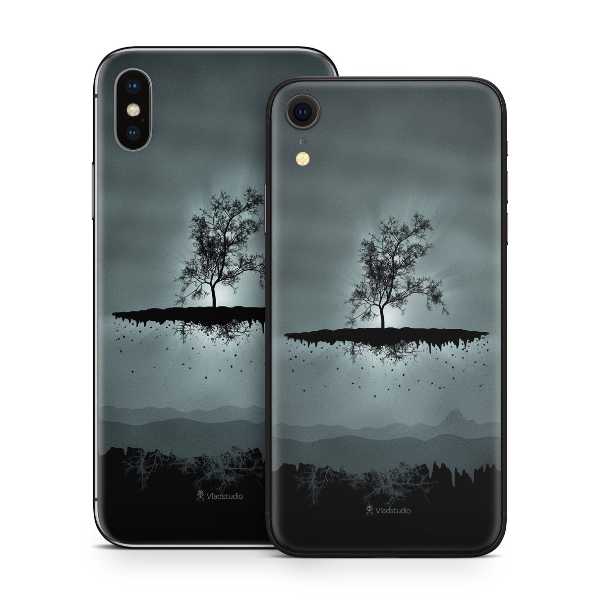 Flying Tree Black - Apple iPhone X Skin