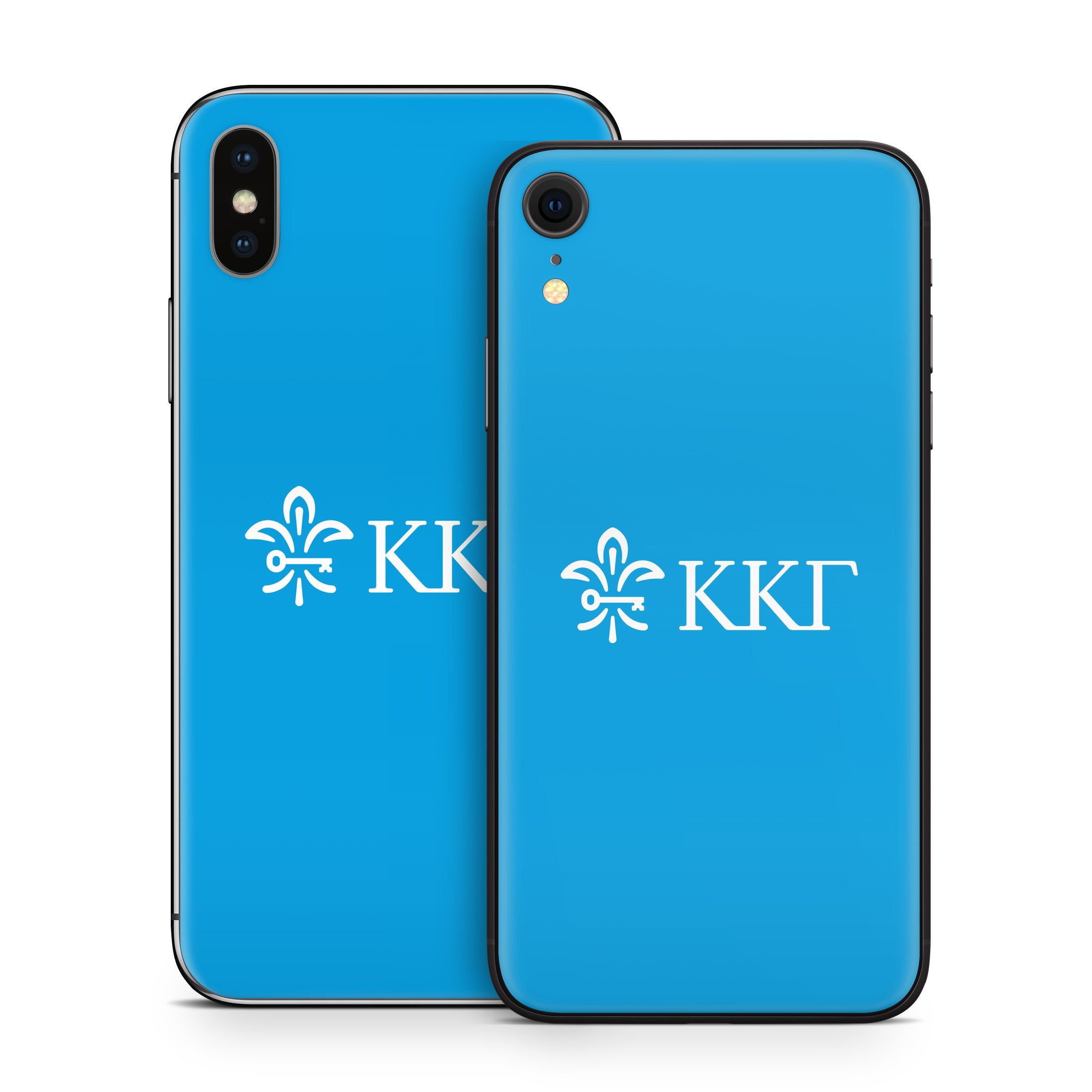 Kappa Kappa Gamma Letterkey Horizontal Gamma Blue - Apple iPhone X Skin