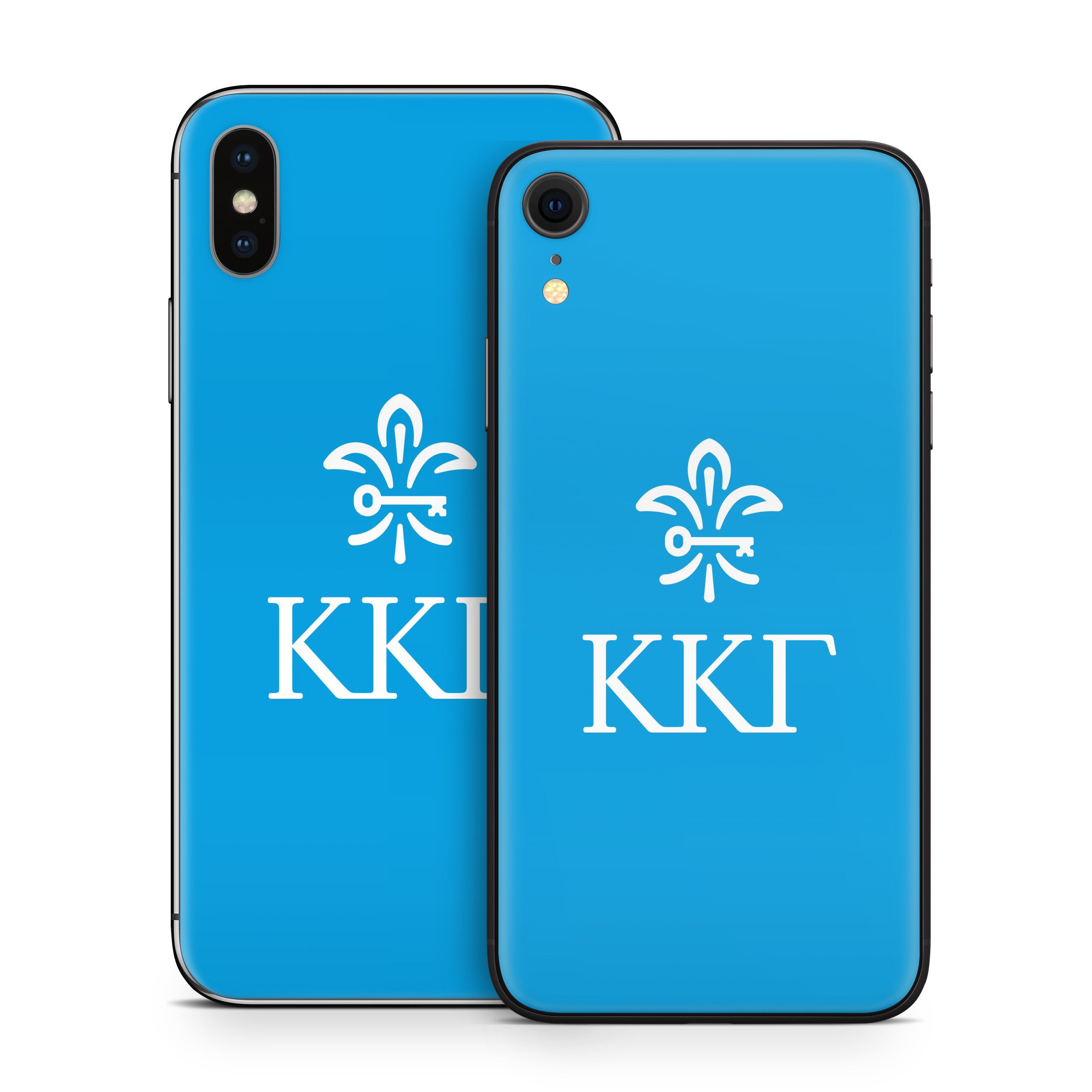 Kappa Kappa Gamma Letterkey Vertical Gamma Blue - Apple iPhone X Skin