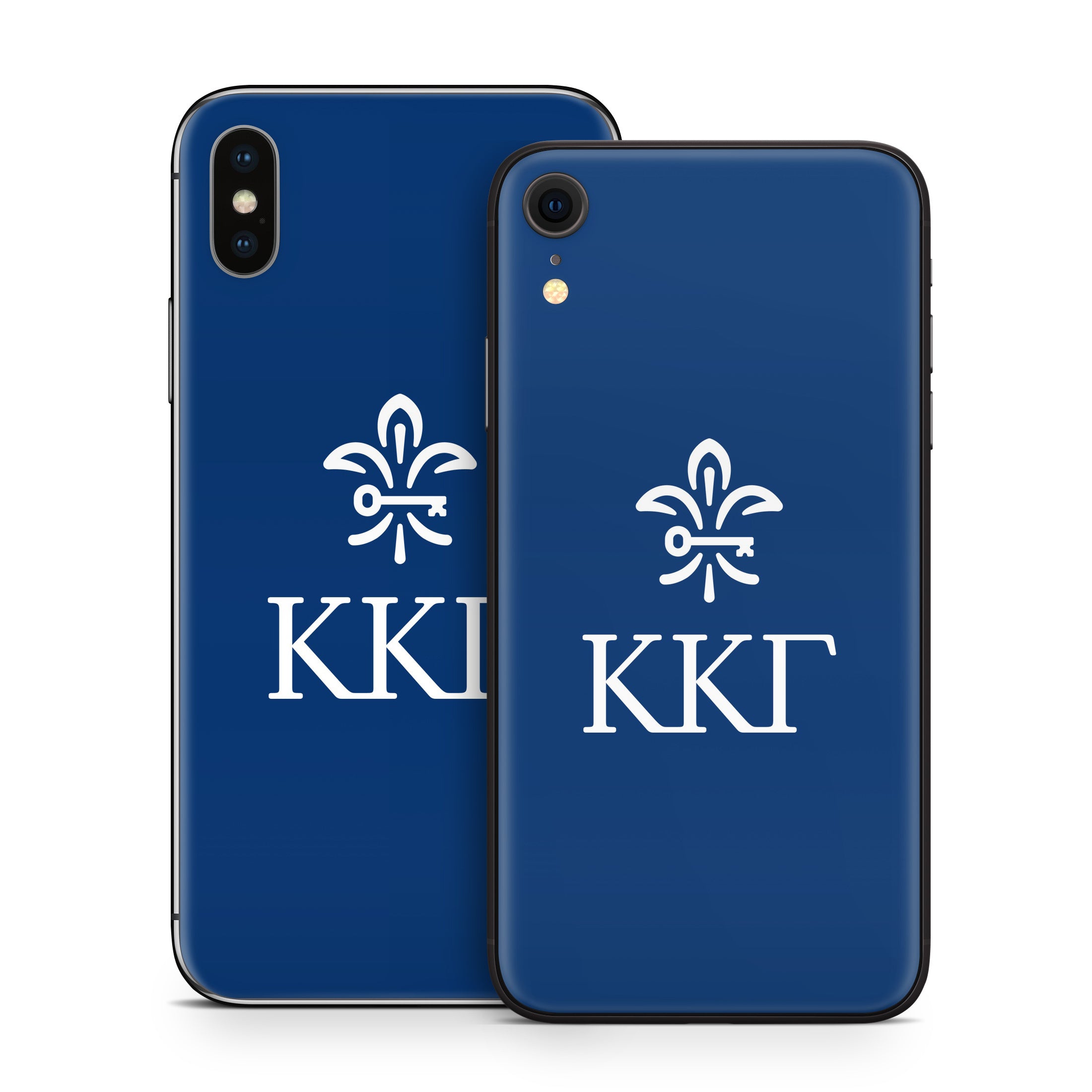 Kappa Kappa Gamma Letterkey Vertical Kappa Blue - Apple iPhone X Skin