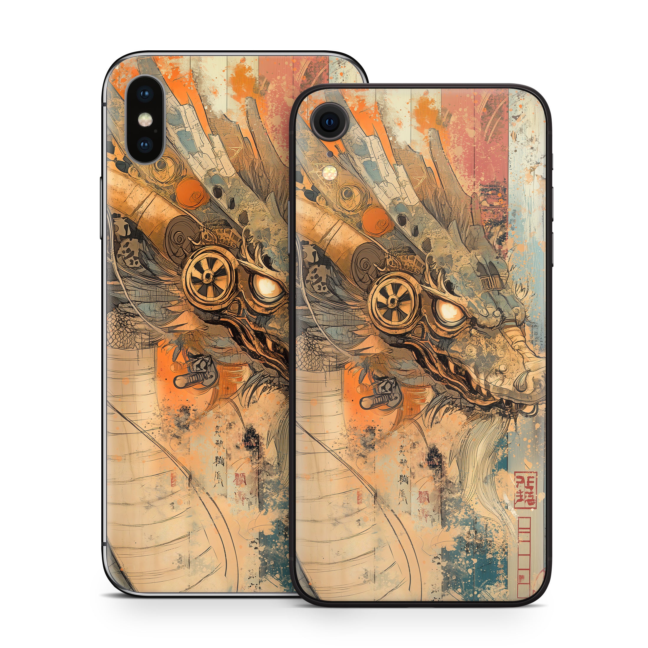 Orange Dragon - Apple iPhone X Skin