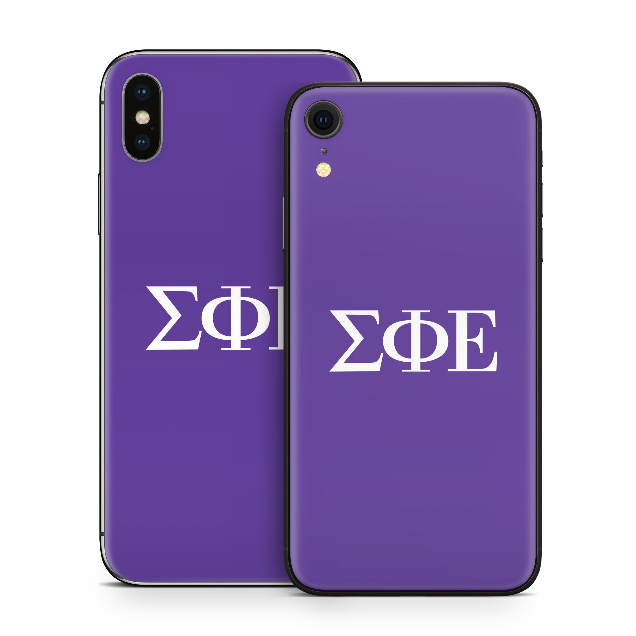 Sigma Phi Epsilon Greek Letters Purple - Apple iPhone X Skin