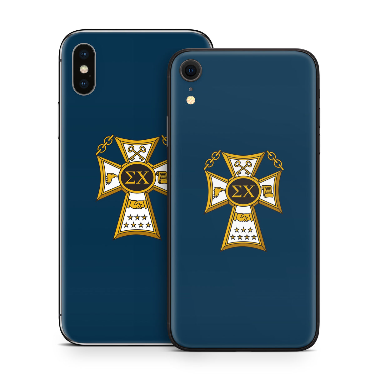 Sigma Chi Badge Navy - Apple iPhone X Skin