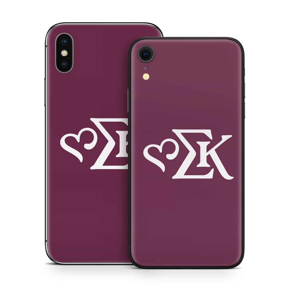 Sigma Kappa Greek Letters Dove Love on Mary Maroon - Apple iPhone X Skin
