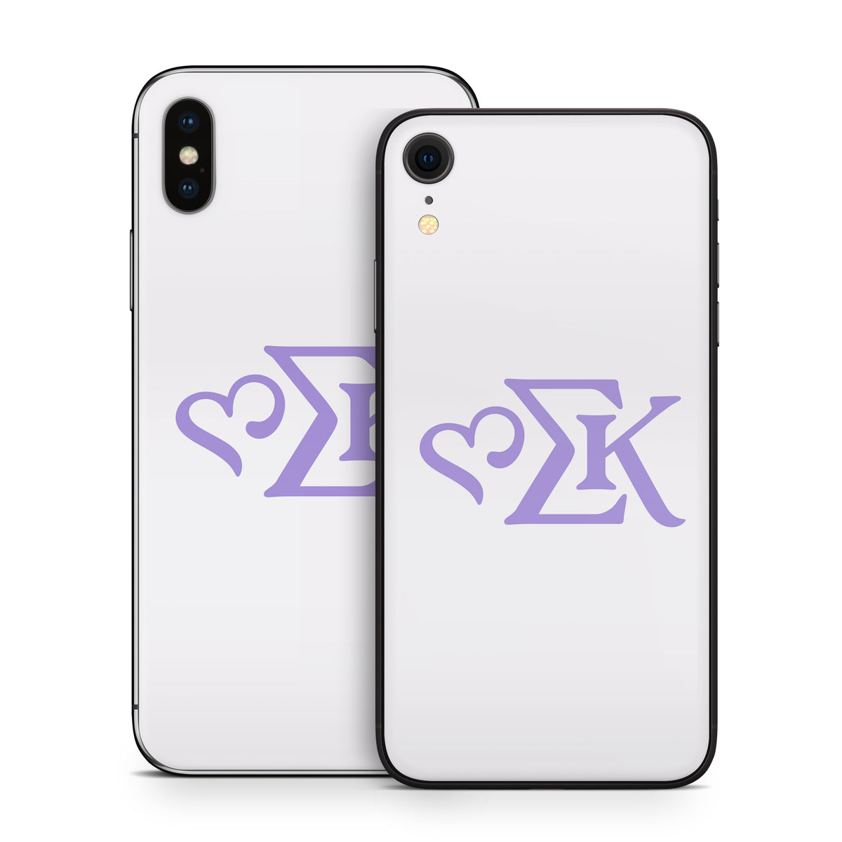 Sigma Kappa Greek Letters Legacy Lavender on Dove Love - Apple iPhone X Skin