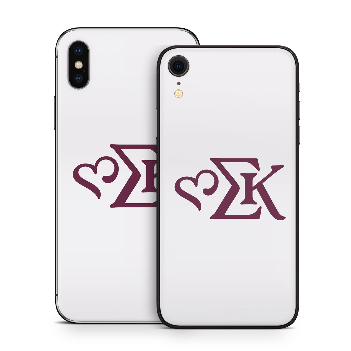 Sigma Kappa Greek Letters Mary Maroon on Dove Love - Apple iPhone X Skin