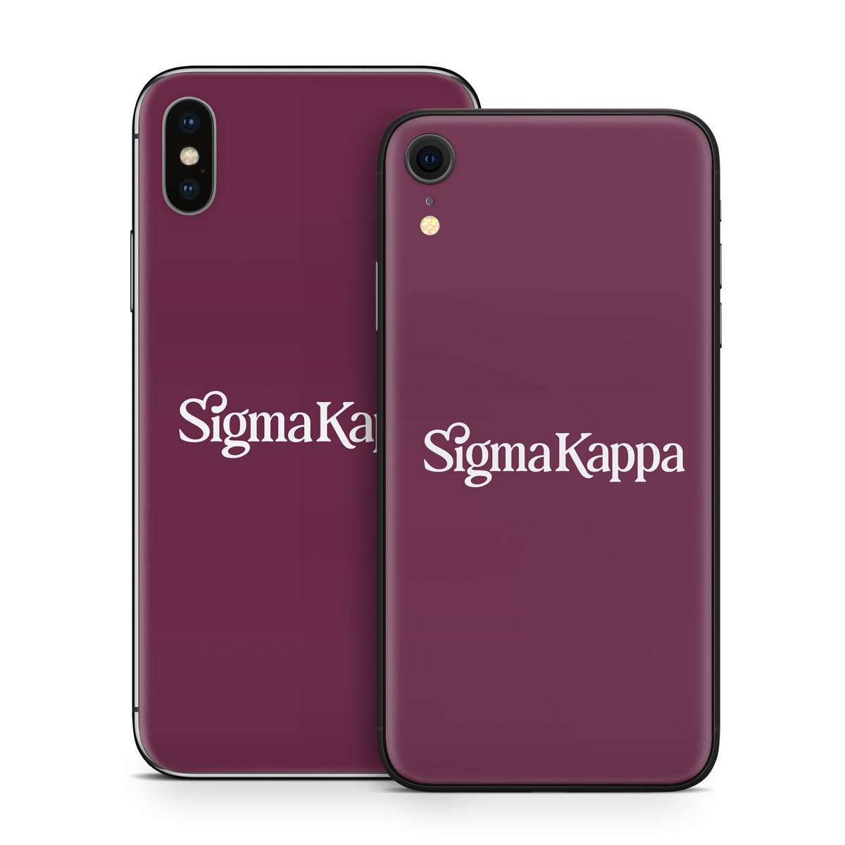 Sigma Kappa Primary Logo Dove Love on Mary Maroon - Apple iPhone X Skin