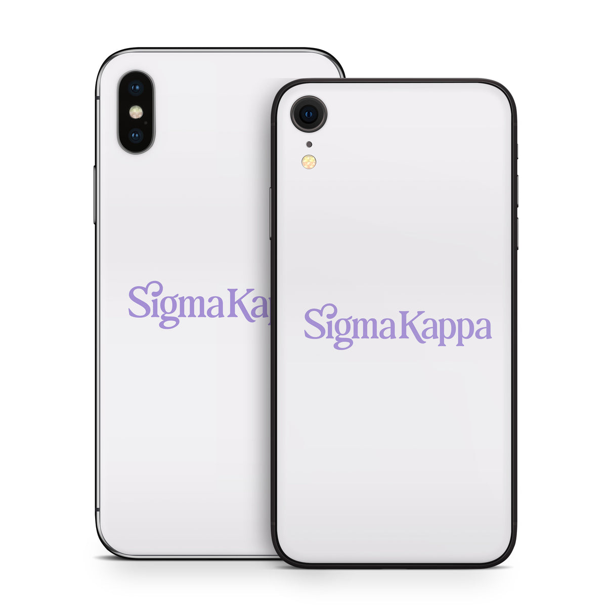Sigma Kappa Primary Logo Legacy Lavender on Dove Love - Apple iPhone X Skin