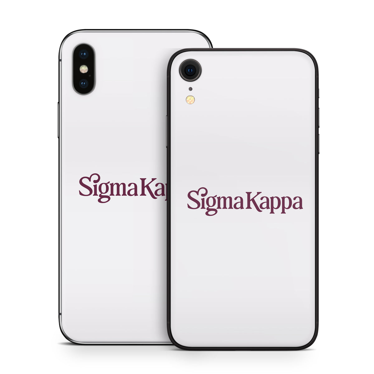 Sigma Kappa Primary Logo Mary Maroon on Dove Love - Apple iPhone X Skin
