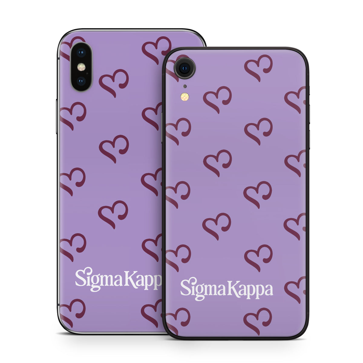Sigma Kappa Hearts Pattern - Apple iPhone X Skin