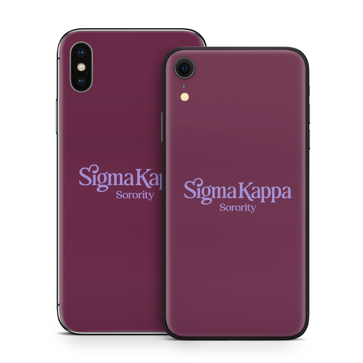Sigma Kappa Sorority Logo Legacy Lavender on Mary Maroon - Apple iPhone X Skin