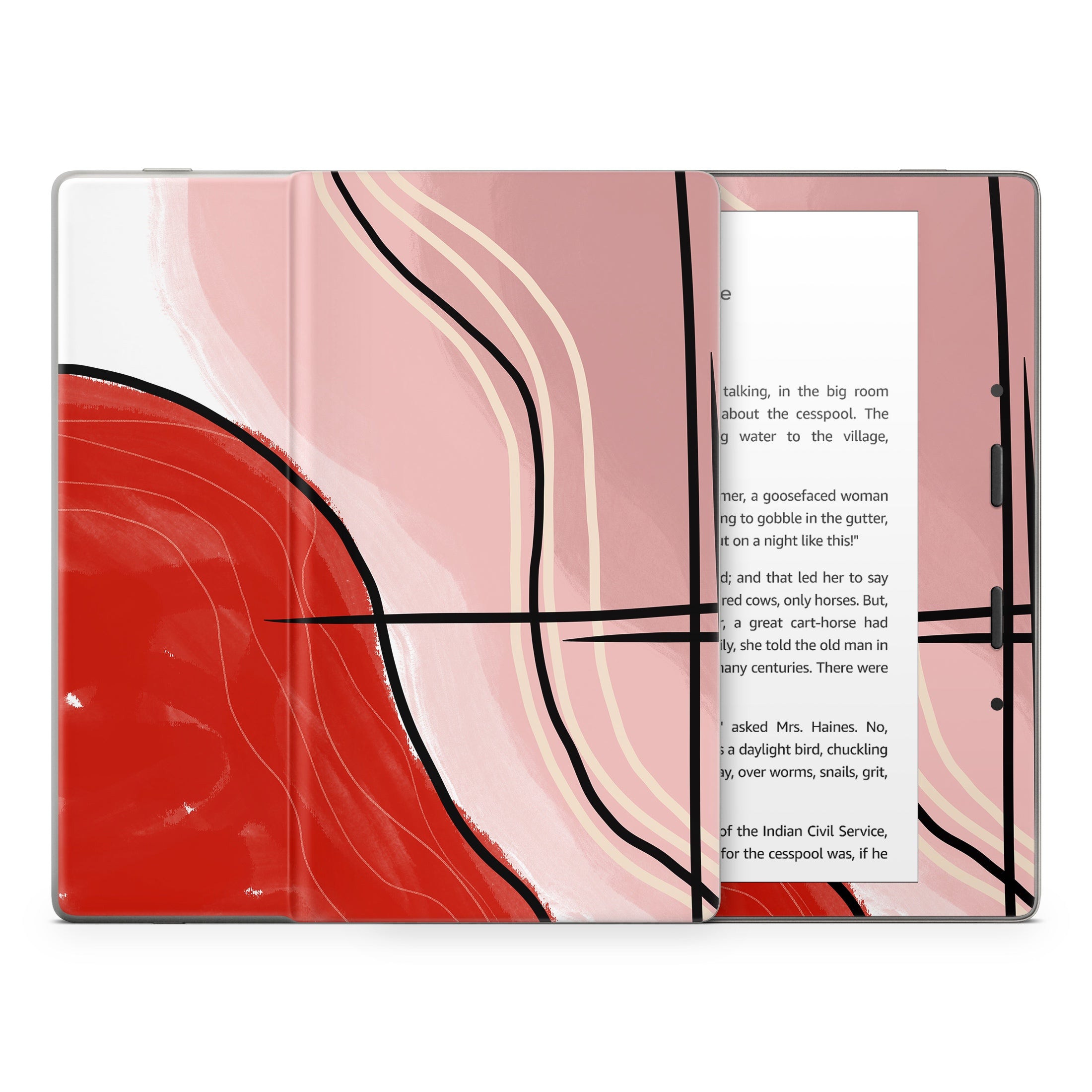 Abstract Red - Amazon Kindle Skin