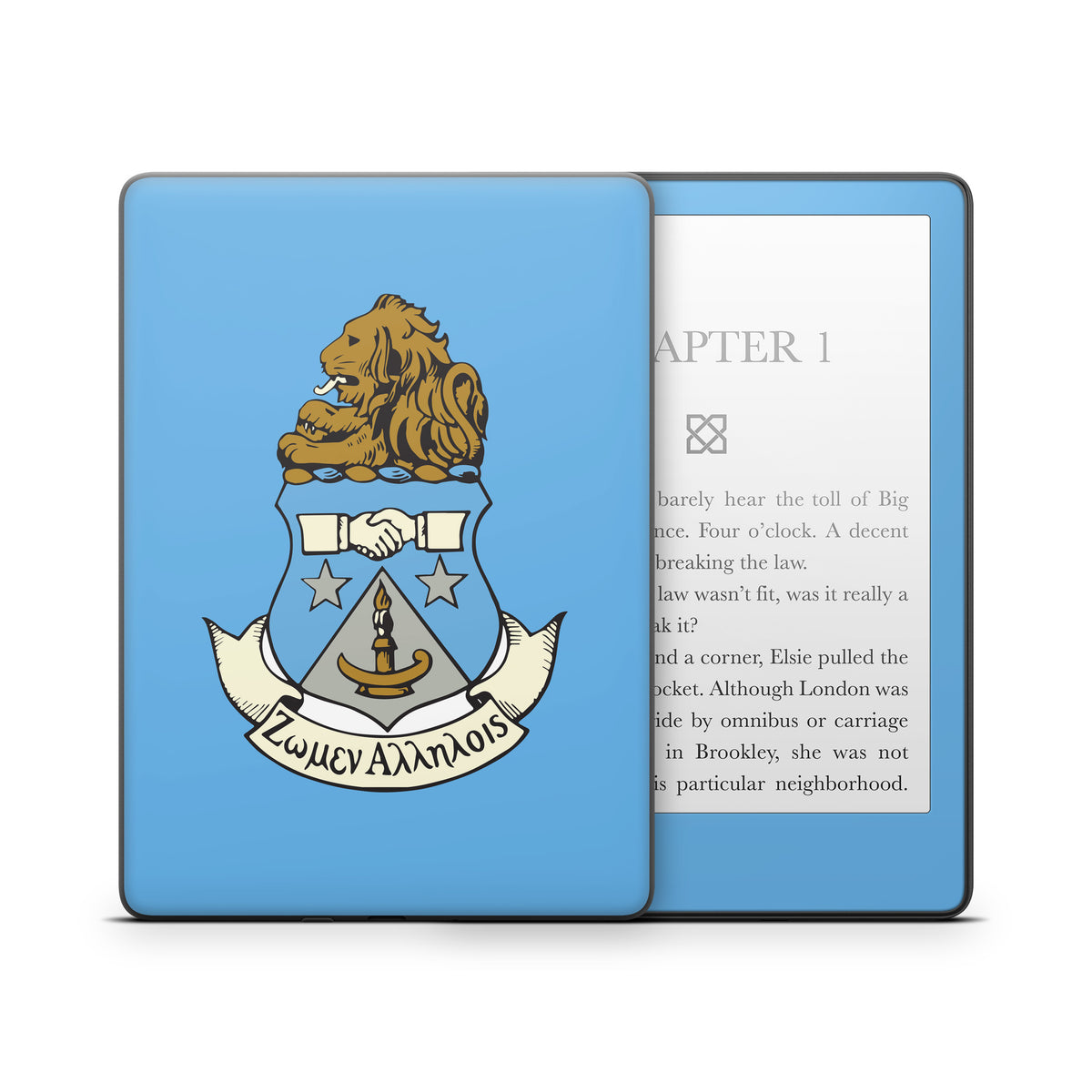 Alpha Delta Pi Crest Adelphean Blue - Amazon Kindle Skin