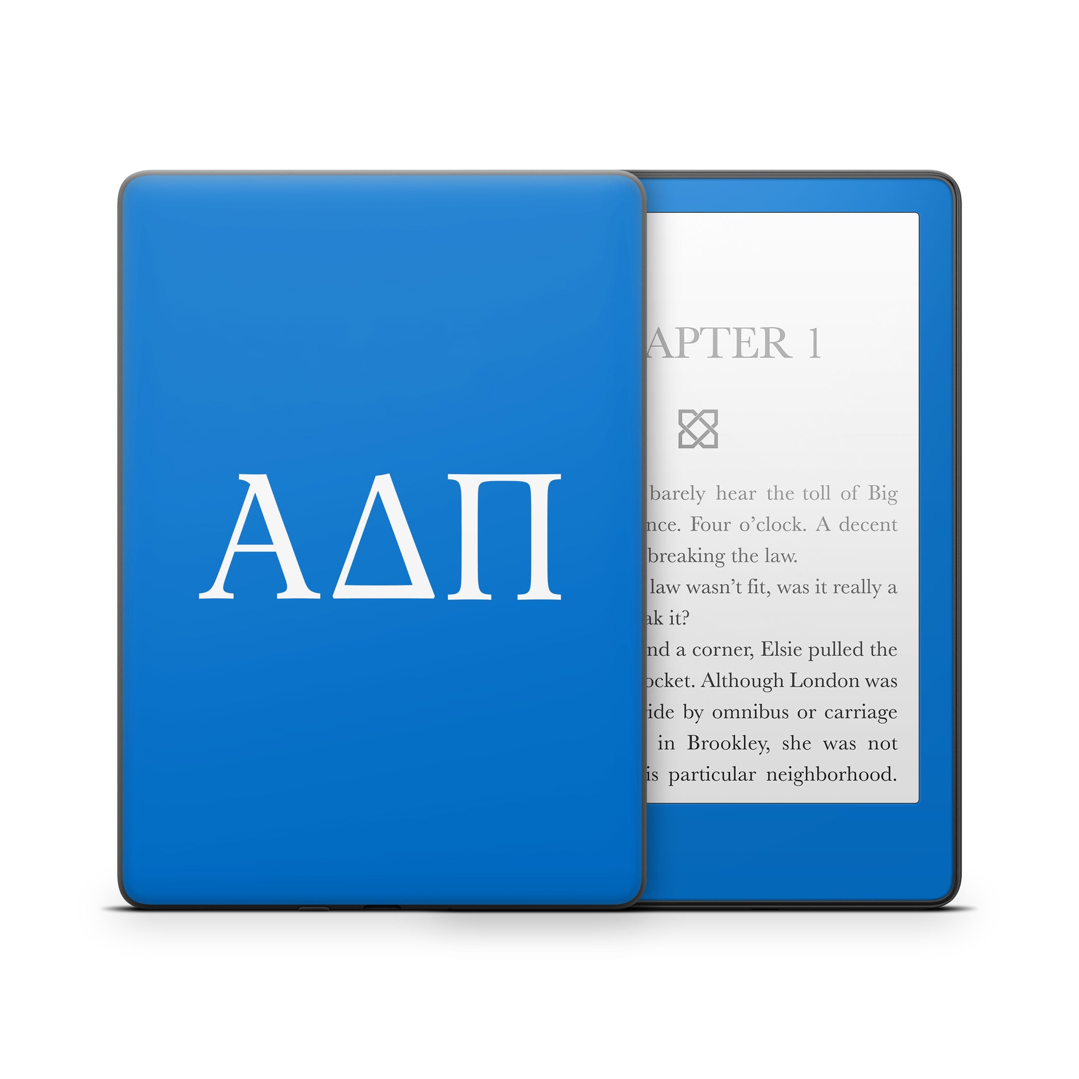 Alpha Delta Pi Greek Letters Azure - Amazon Kindle Skin