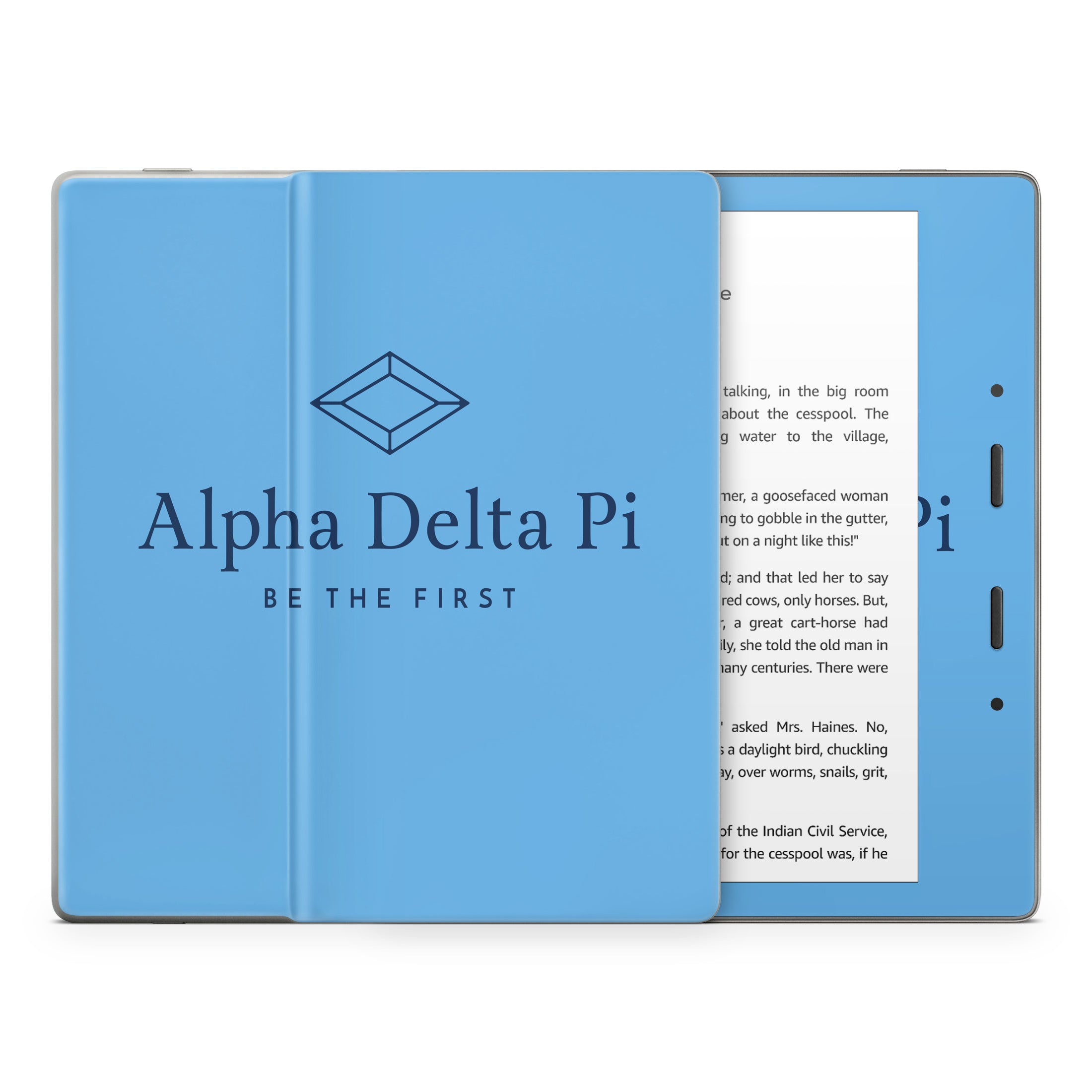 Alpha Delta Pi Primary Logo Adelphean Blue - Amazon Kindle Skin