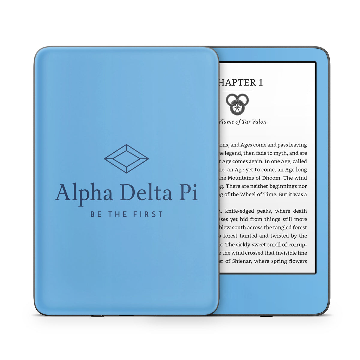Alpha Delta Pi Primary Logo Adelphean Blue - Amazon Kindle Skin