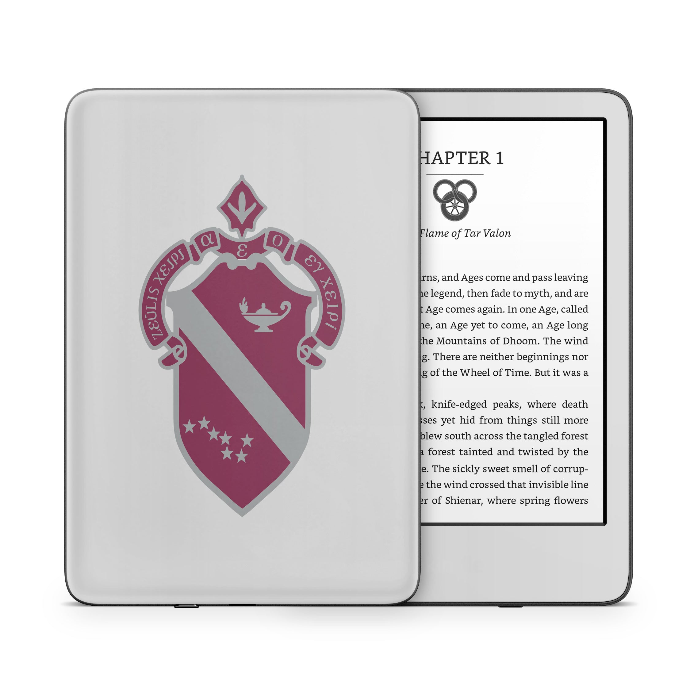 Alpha Phi Crest Silver - Amazon Kindle Skin