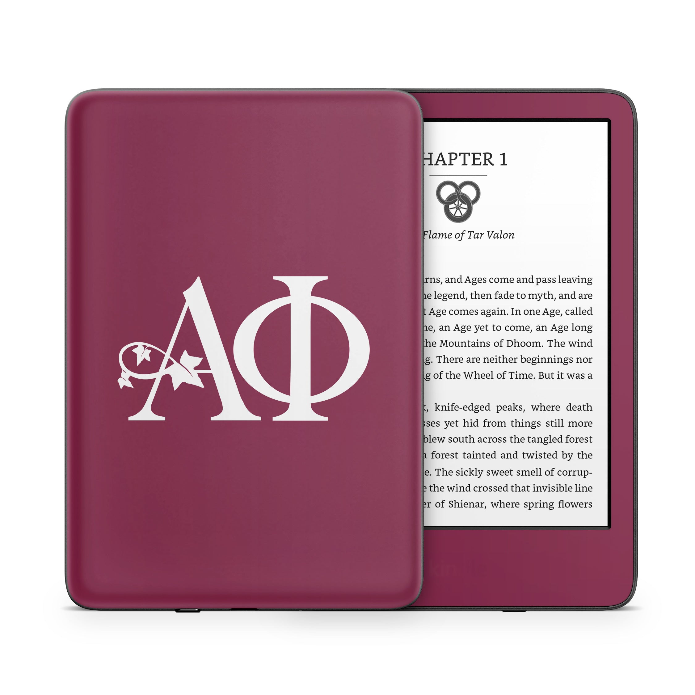 Alpha Phi Greek Letters Bordeaux - Amazon Kindle Skin