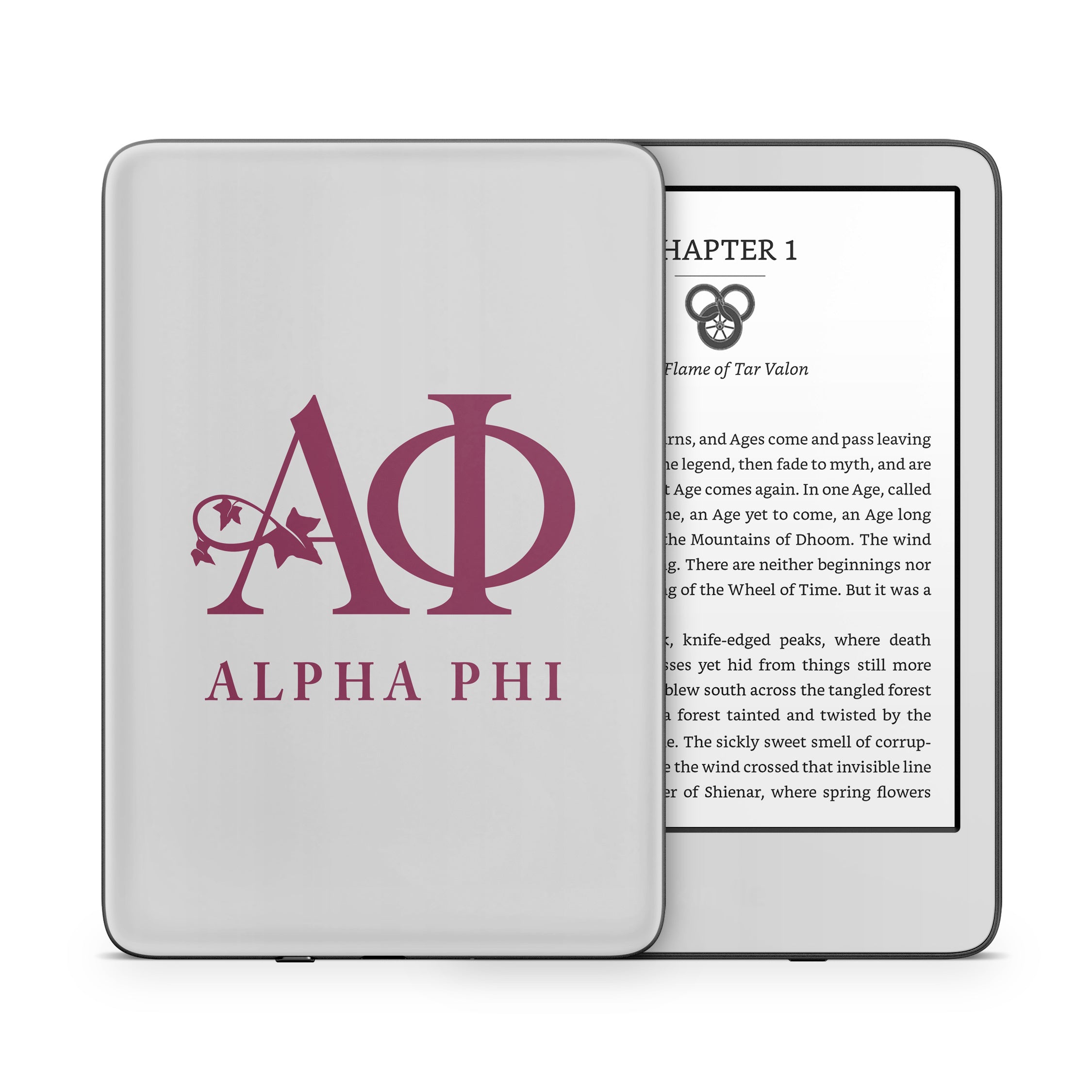 Alpha Phi Silver - Amazon Kindle Skin
