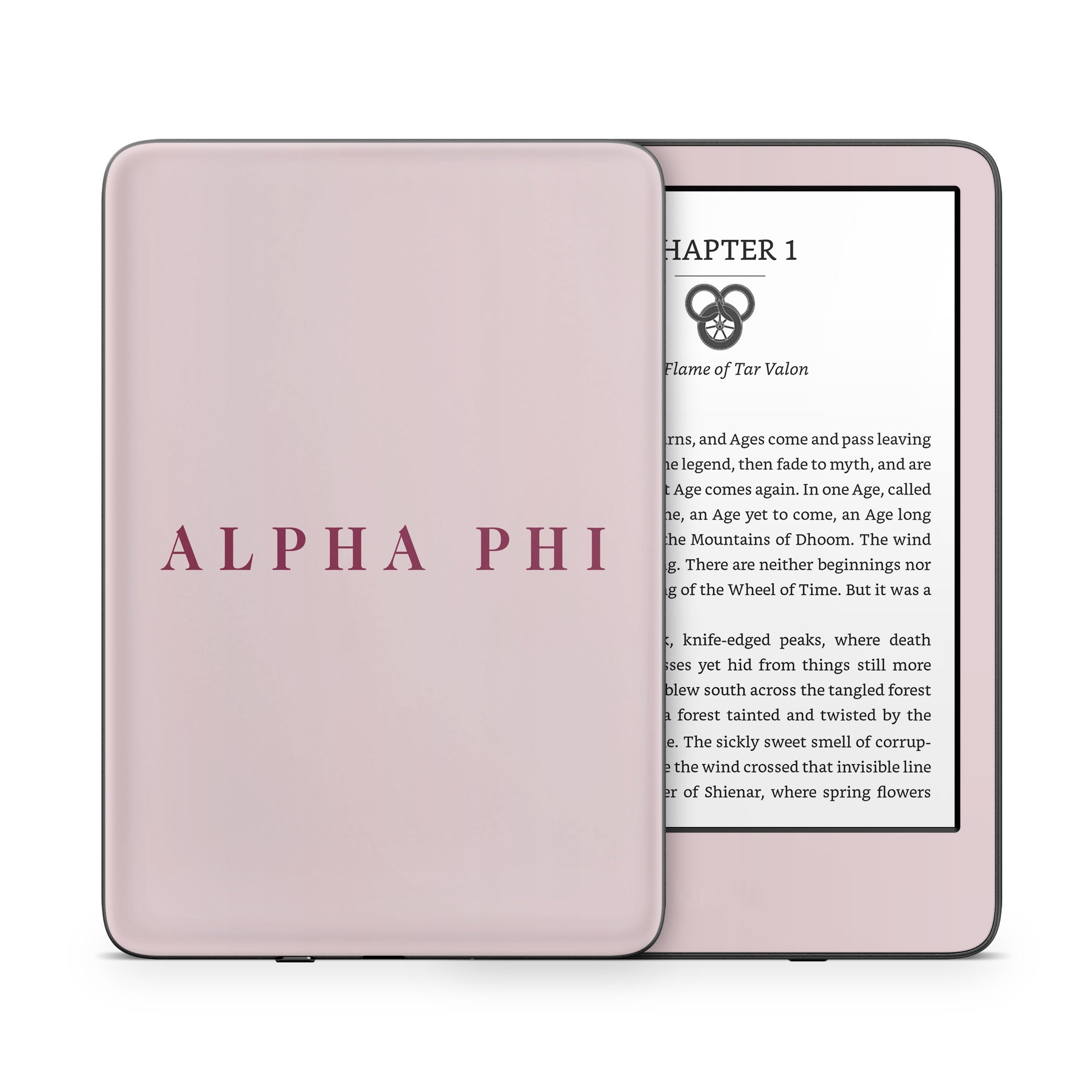 Alpha Phi Wordmark Ivory - Amazon Kindle Skin
