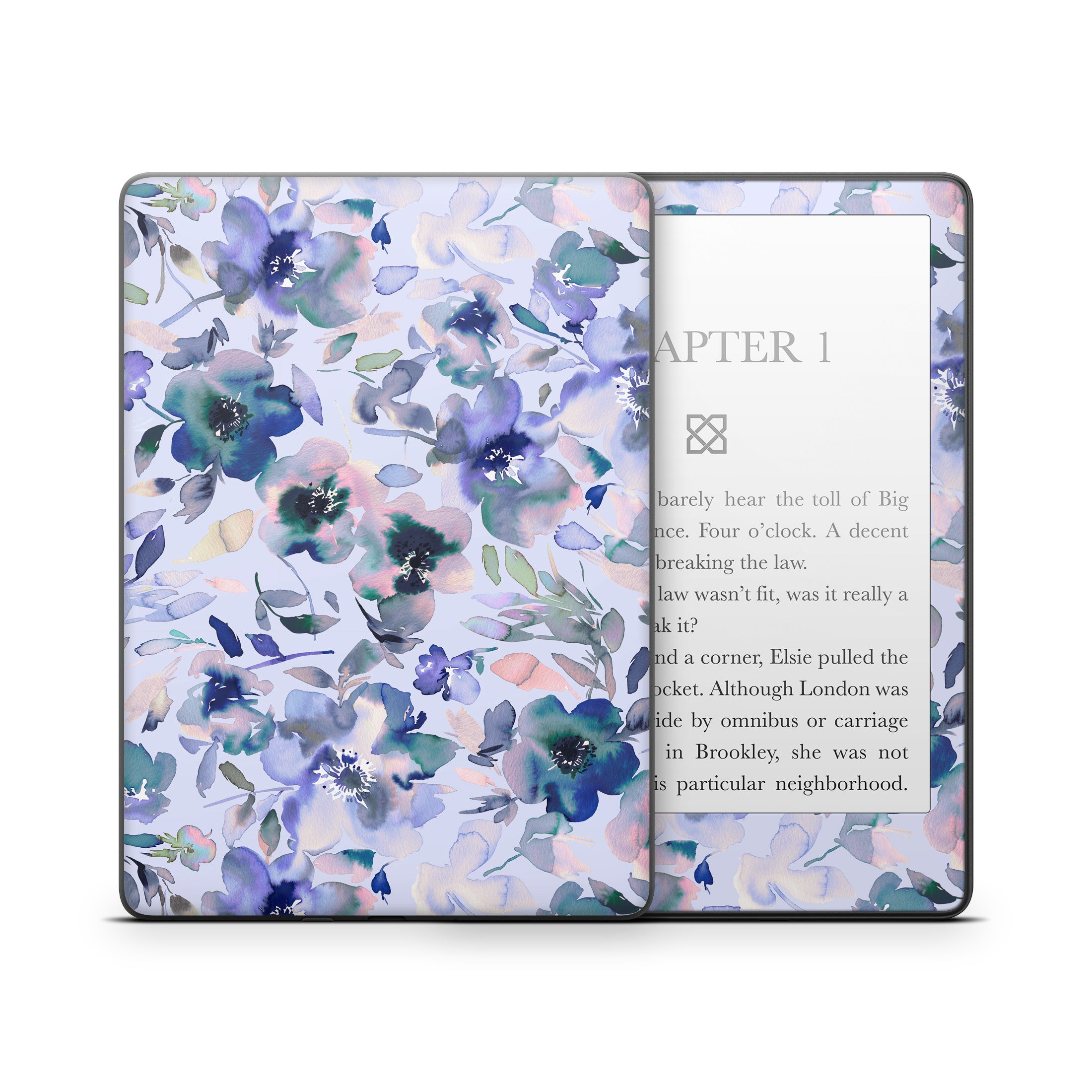 Aquatic Artistic Flowers - Amazon Kindle Skin