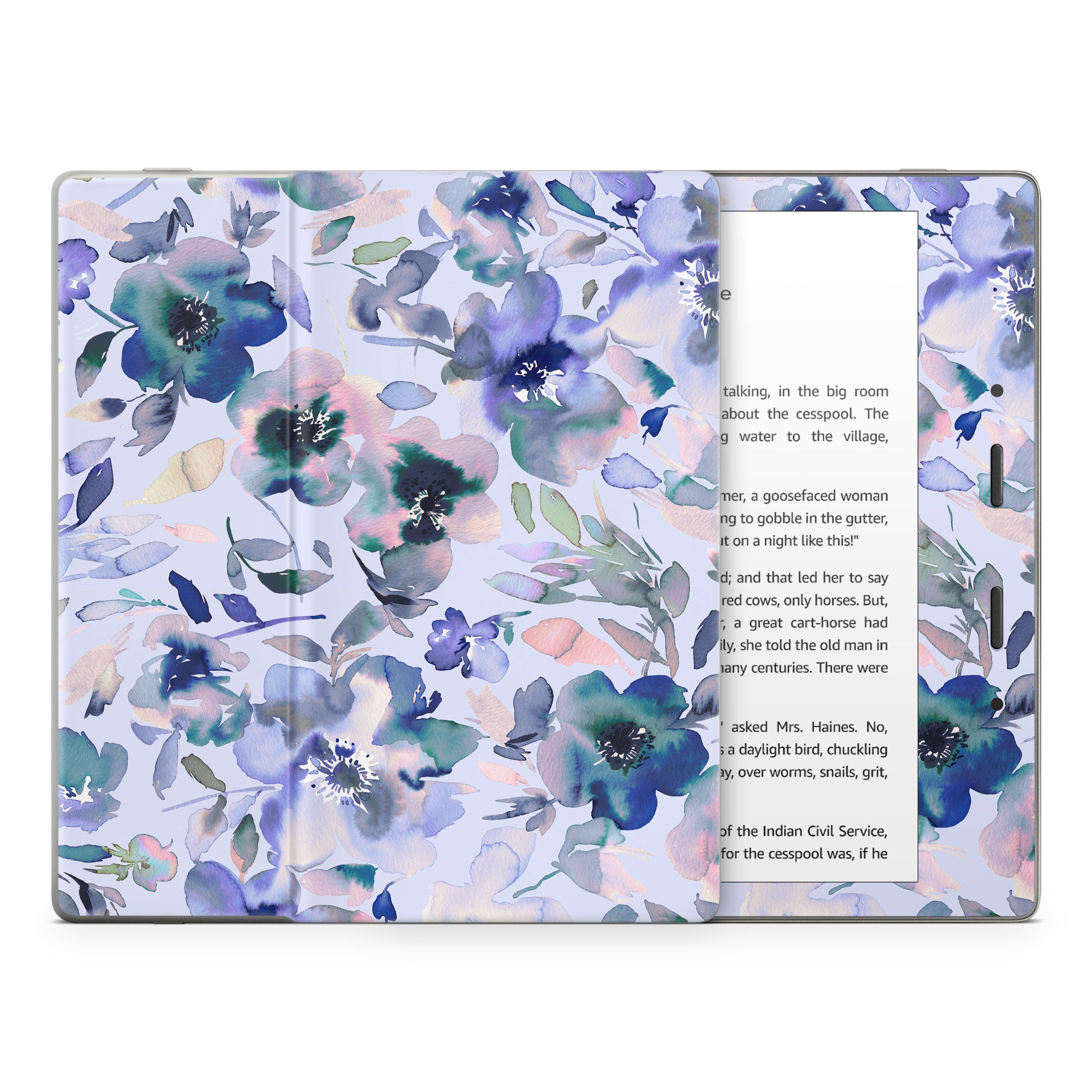 Aquatic Artistic Flowers - Amazon Kindle Skin