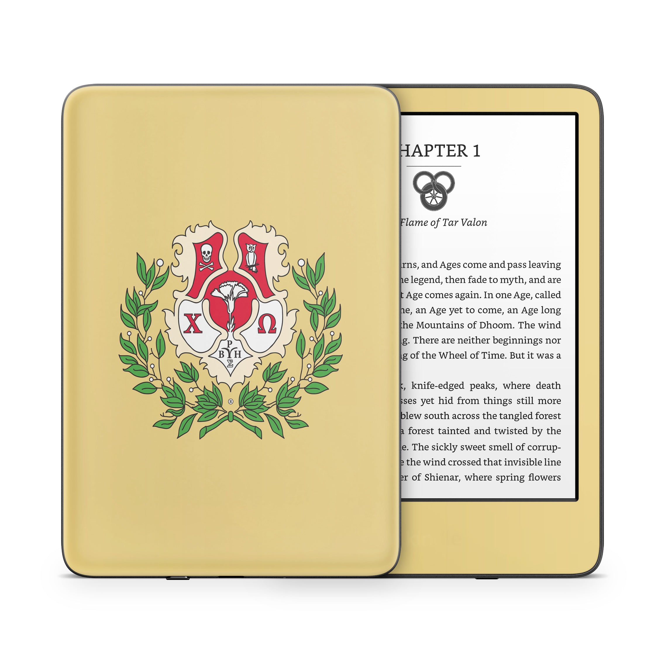 Chi Omega Crest Straw - Amazon Kindle Skin