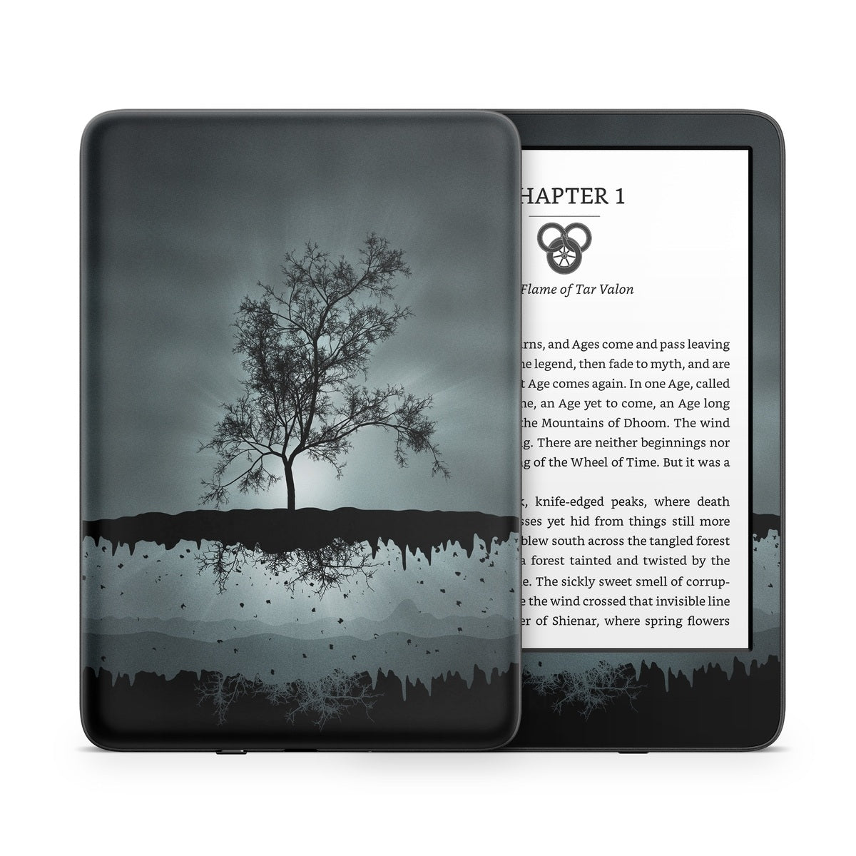 Flying Tree Black - Amazon Kindle Skin