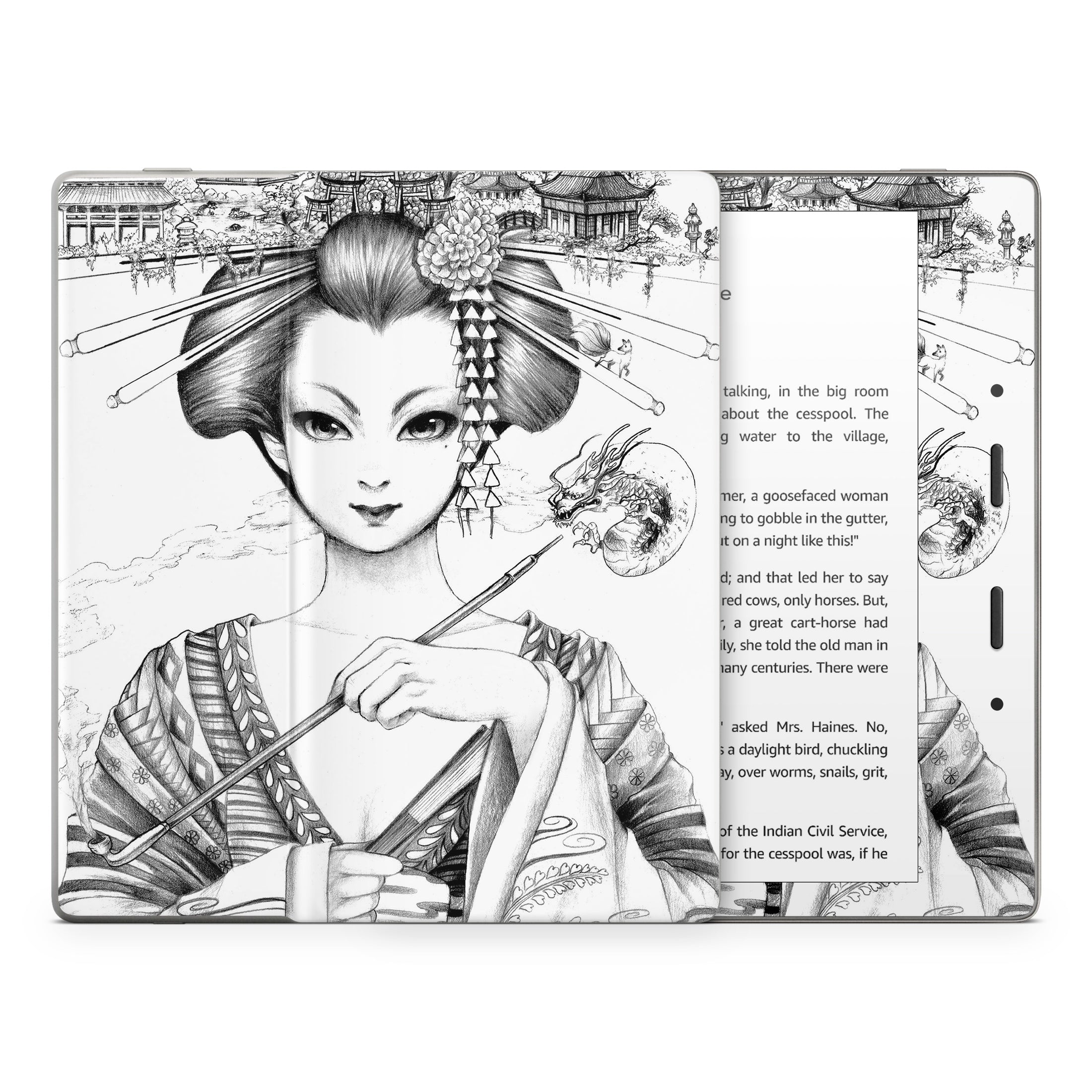 Geisha Sketch - Amazon Kindle Skin