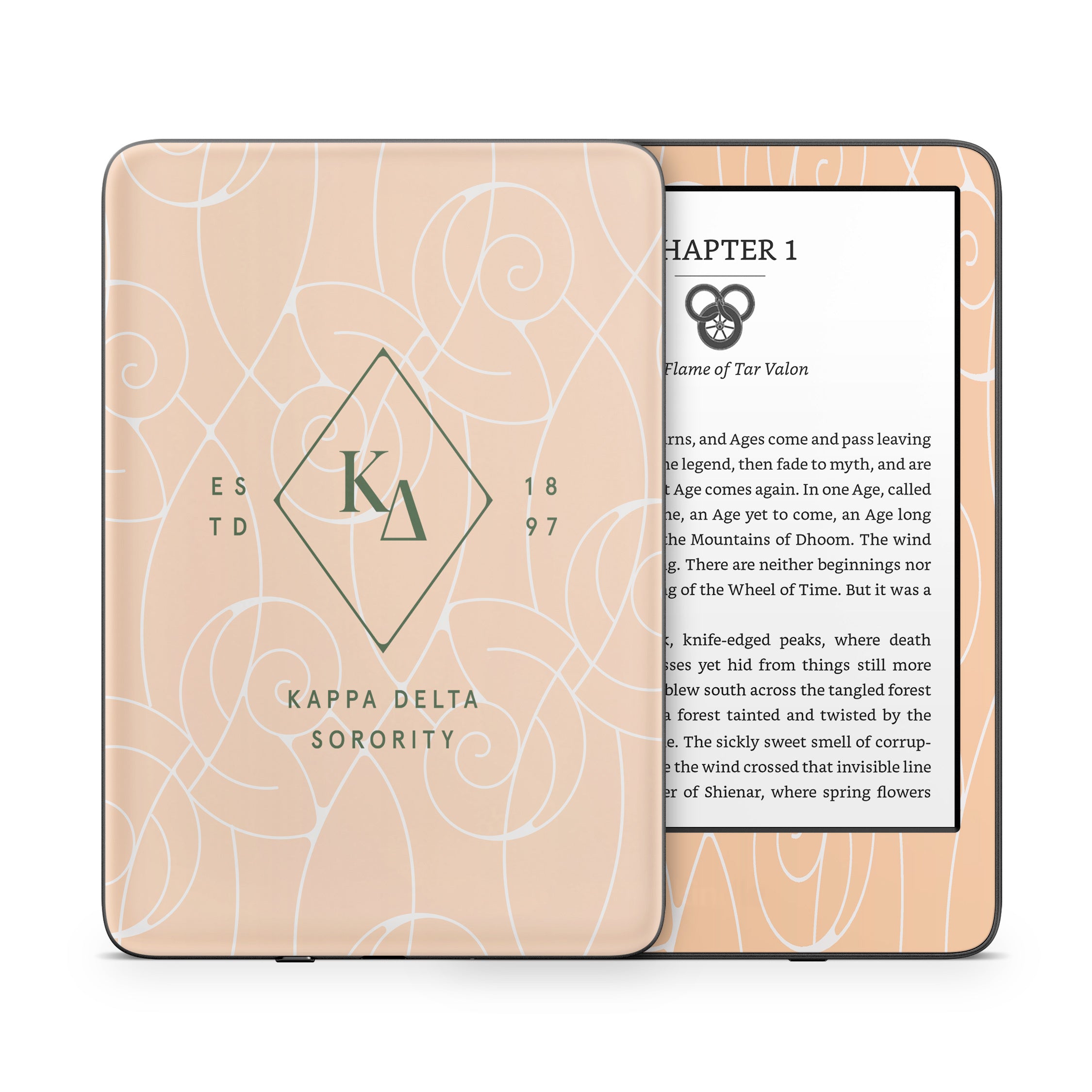 Kappa Delta Diamond Nautilus Waves - Amazon Kindle Skin
