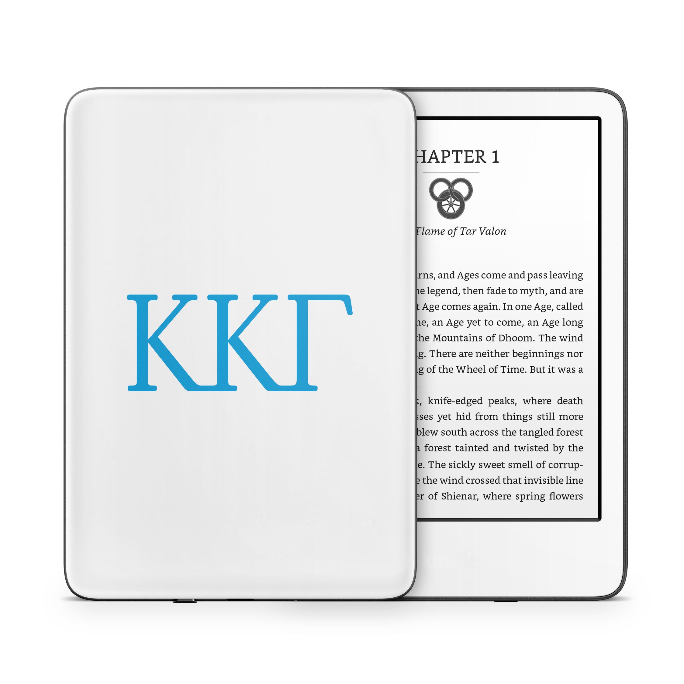 Kappa Kappa Gamma Greek Letters White - Amazon Kindle Skin