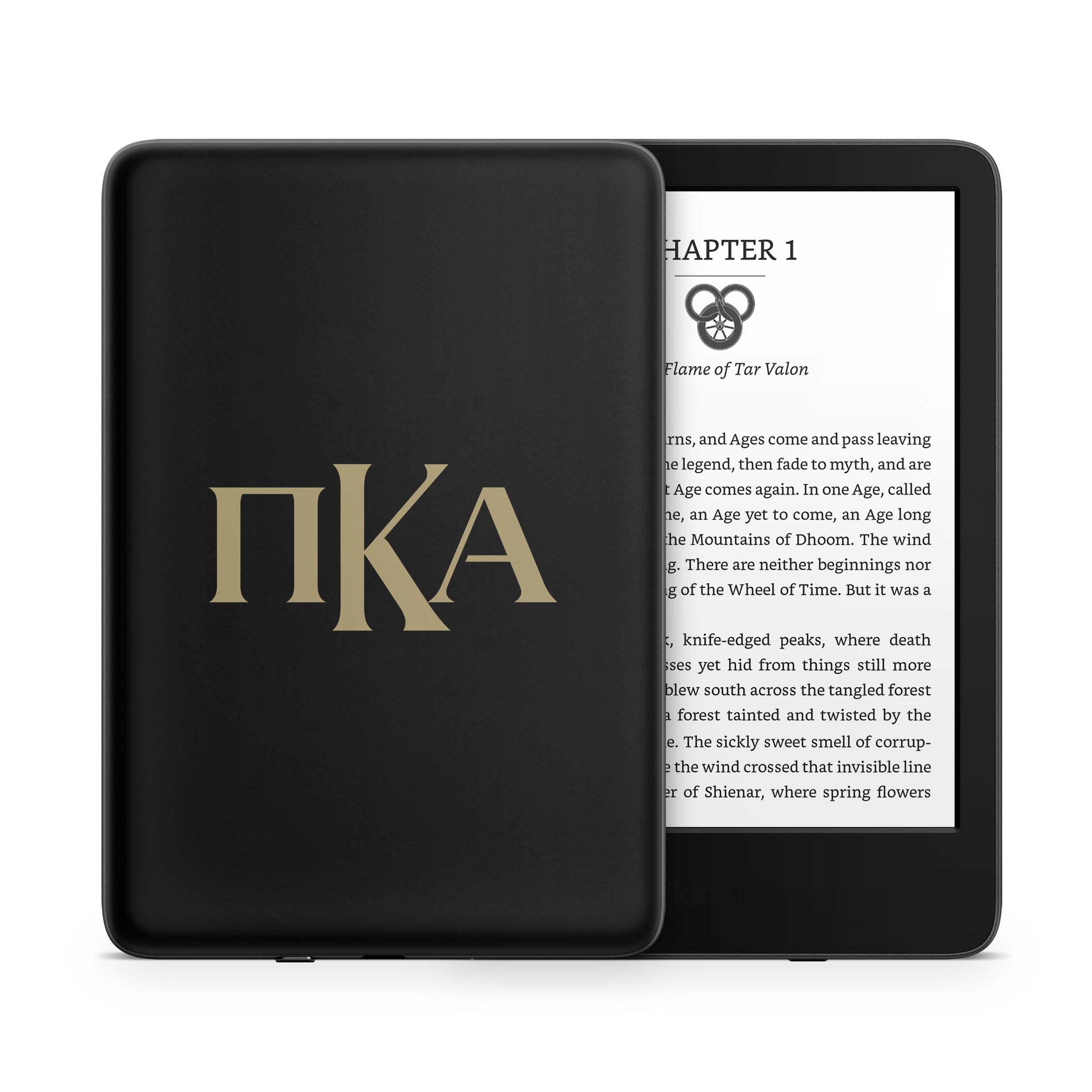 Pi Kappa Alpha Greek Letters Black - Amazon Kindle Skin