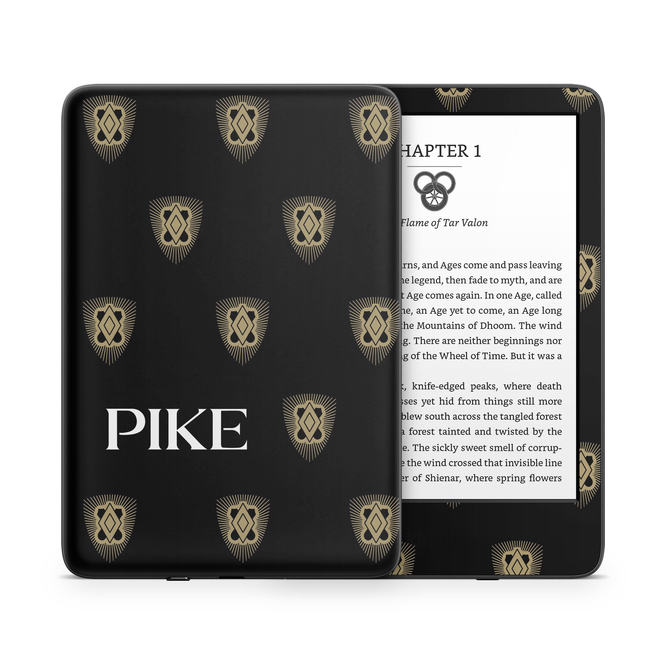 Pi Kappa Alpha PIKE Shield Pattern Black - Amazon Kindle Skin