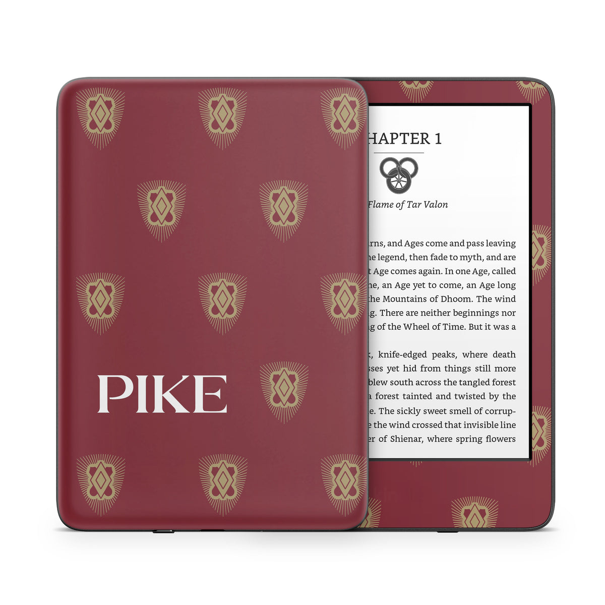 Pi Kappa Alpha PIKE Shield Pattern Garnet - Amazon Kindle Skin