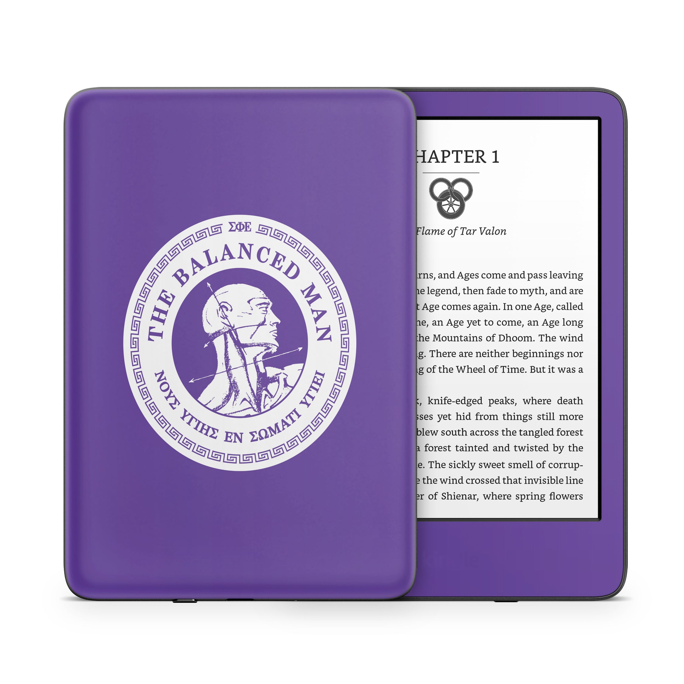 Sigma Phi Epsilon Balanced Man Purple - Amazon Kindle Skin