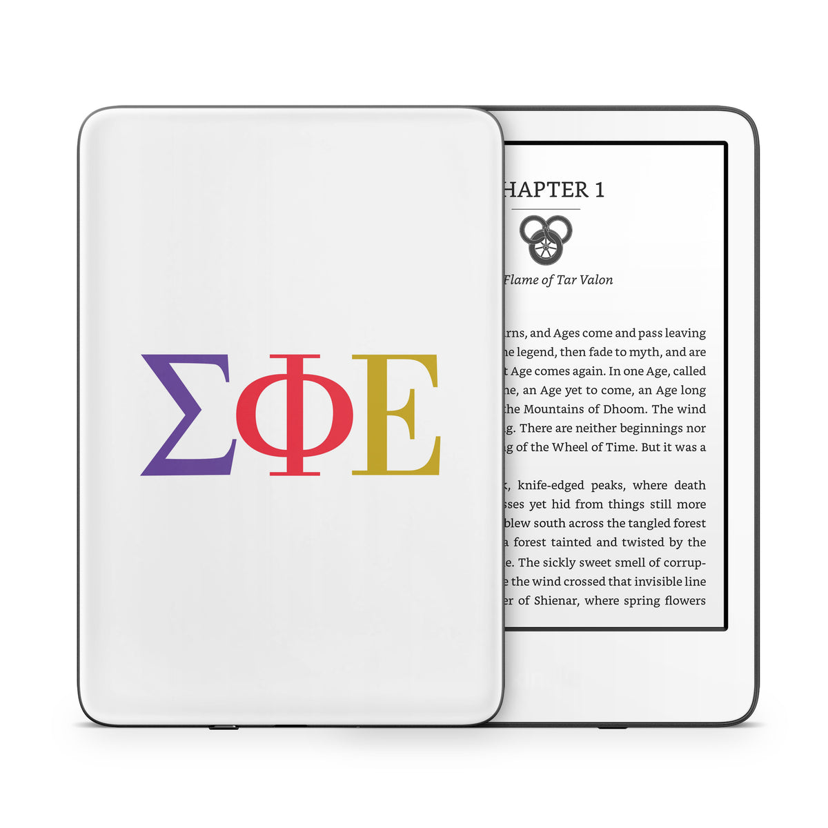 Sigma Phi Epsilon Greek Letters White - Amazon Kindle Skin