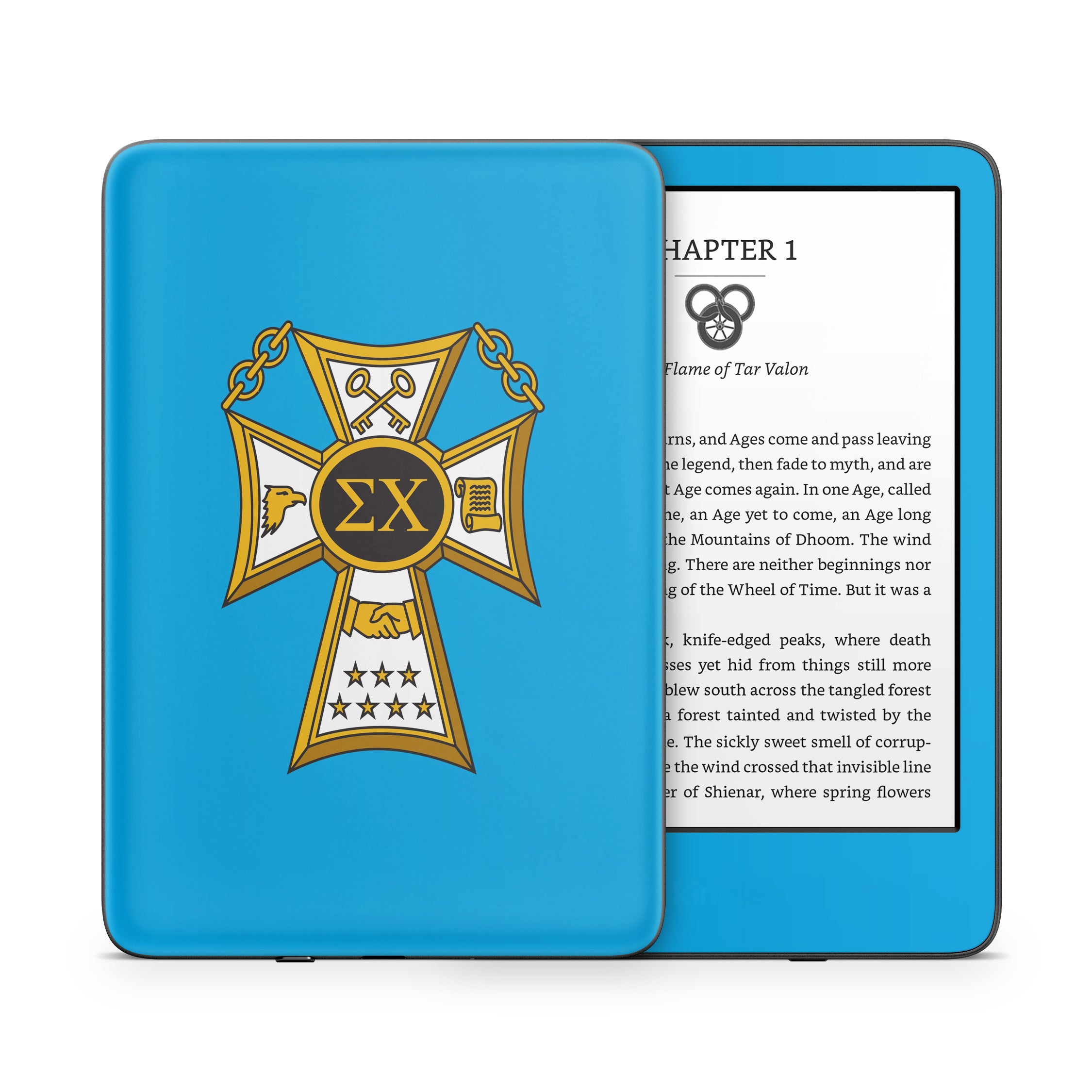 Sigma Chi Badge Blue - Amazon Kindle Skin