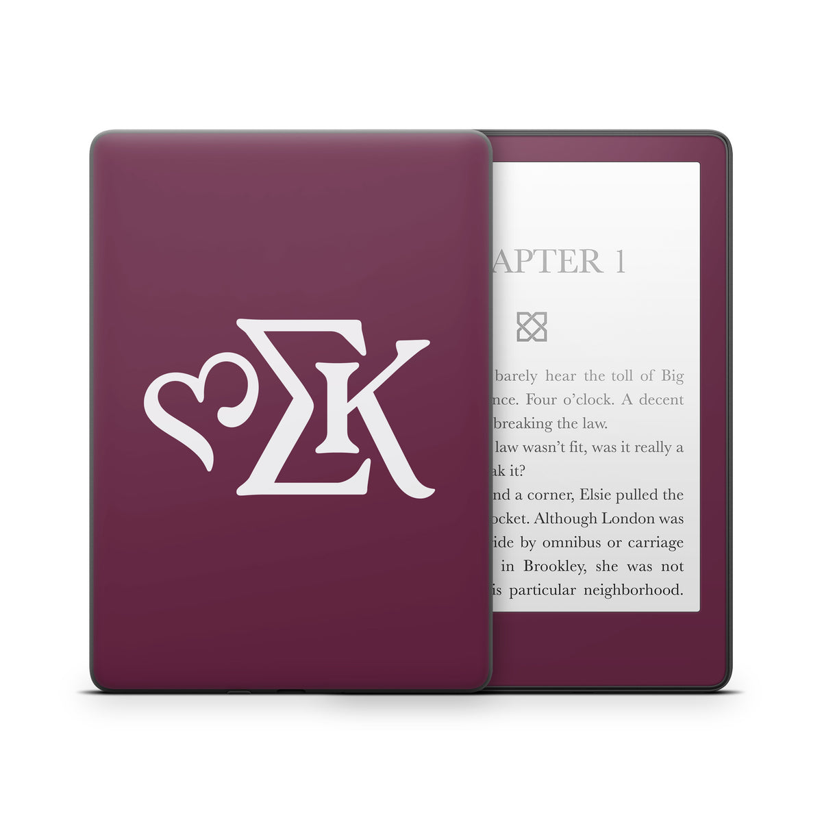 Sigma Kappa Greek Letters Dove Love on Mary Maroon - Amazon Kindle Skin