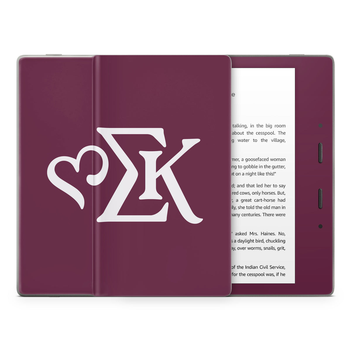 Sigma Kappa Greek Letters Dove Love on Mary Maroon - Amazon Kindle Skin