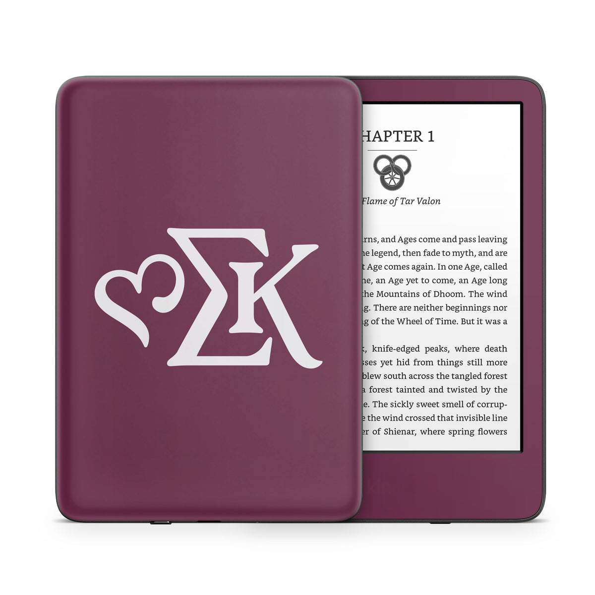 Sigma Kappa Greek Letters Dove Love on Mary Maroon - Amazon Kindle Skin